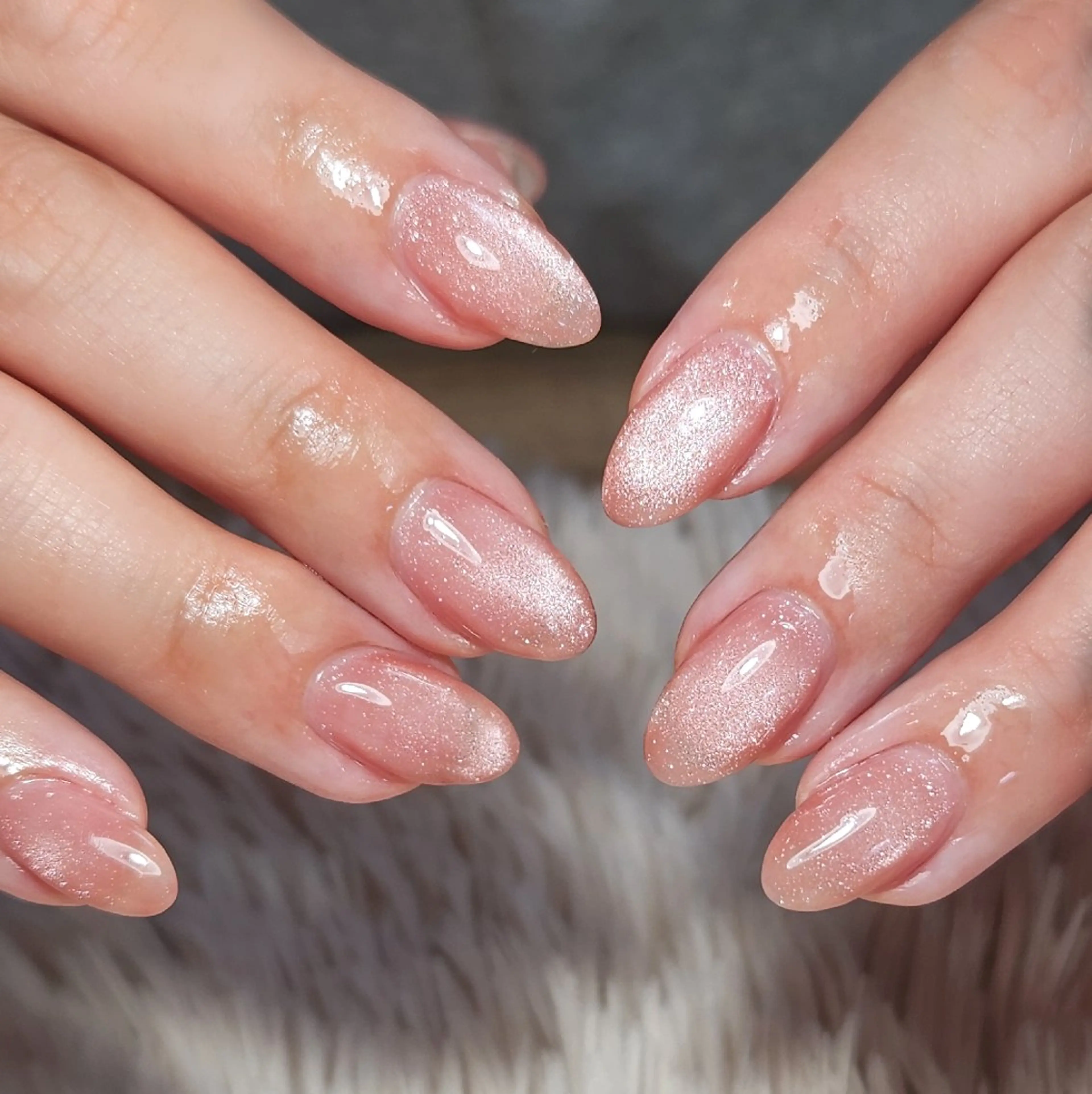 ネイル キラキラネイル マグネットネイル ピンク ハンドネイル   BENNIEのネイルデザイン