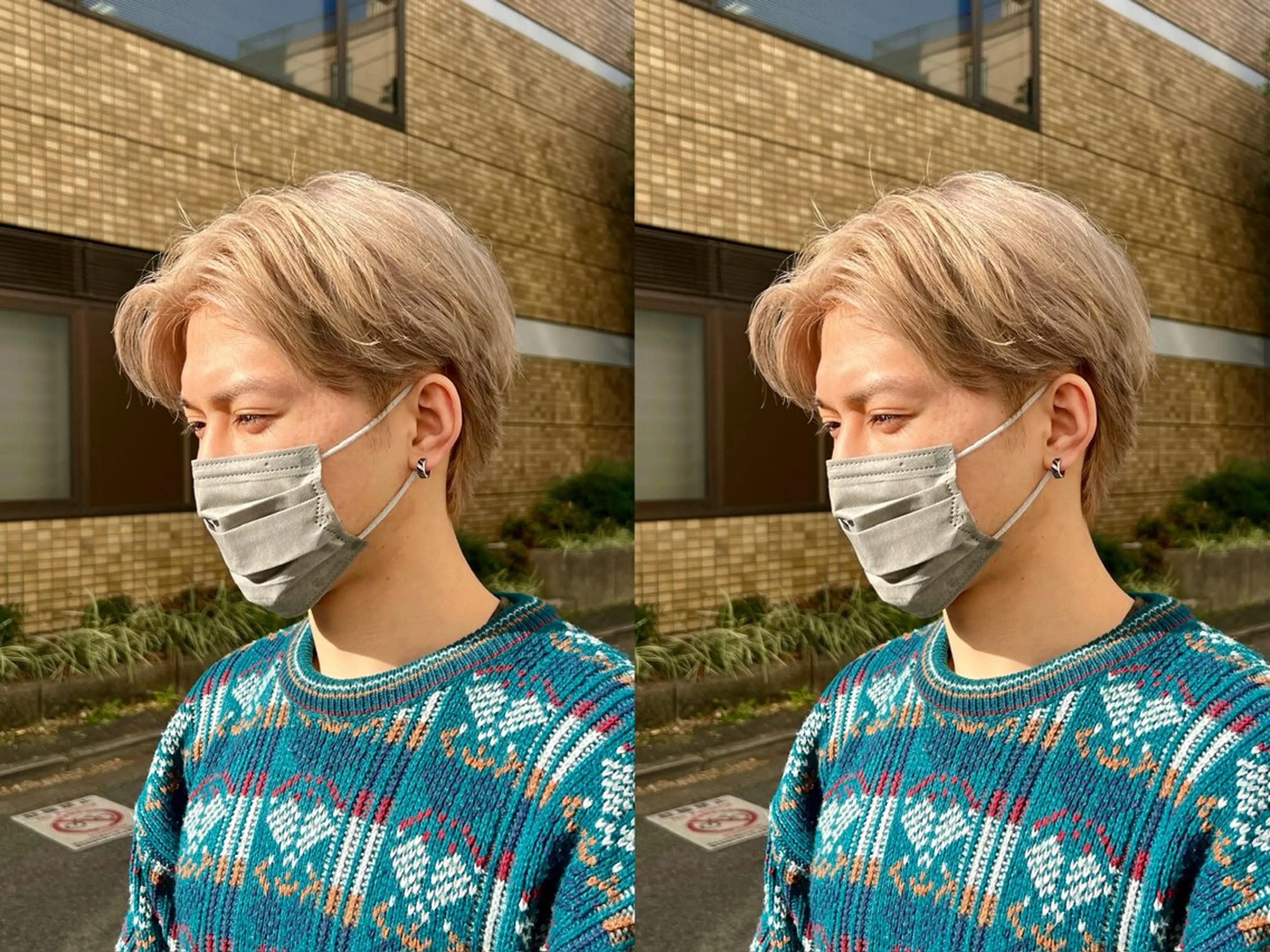 ショート カラー メンズ メンズブリーチ ベージュカラー ブリーチ ホワイトベージュ 髪質改善/縮毛矯正 レイヤー/松川匠のヘアスタイル