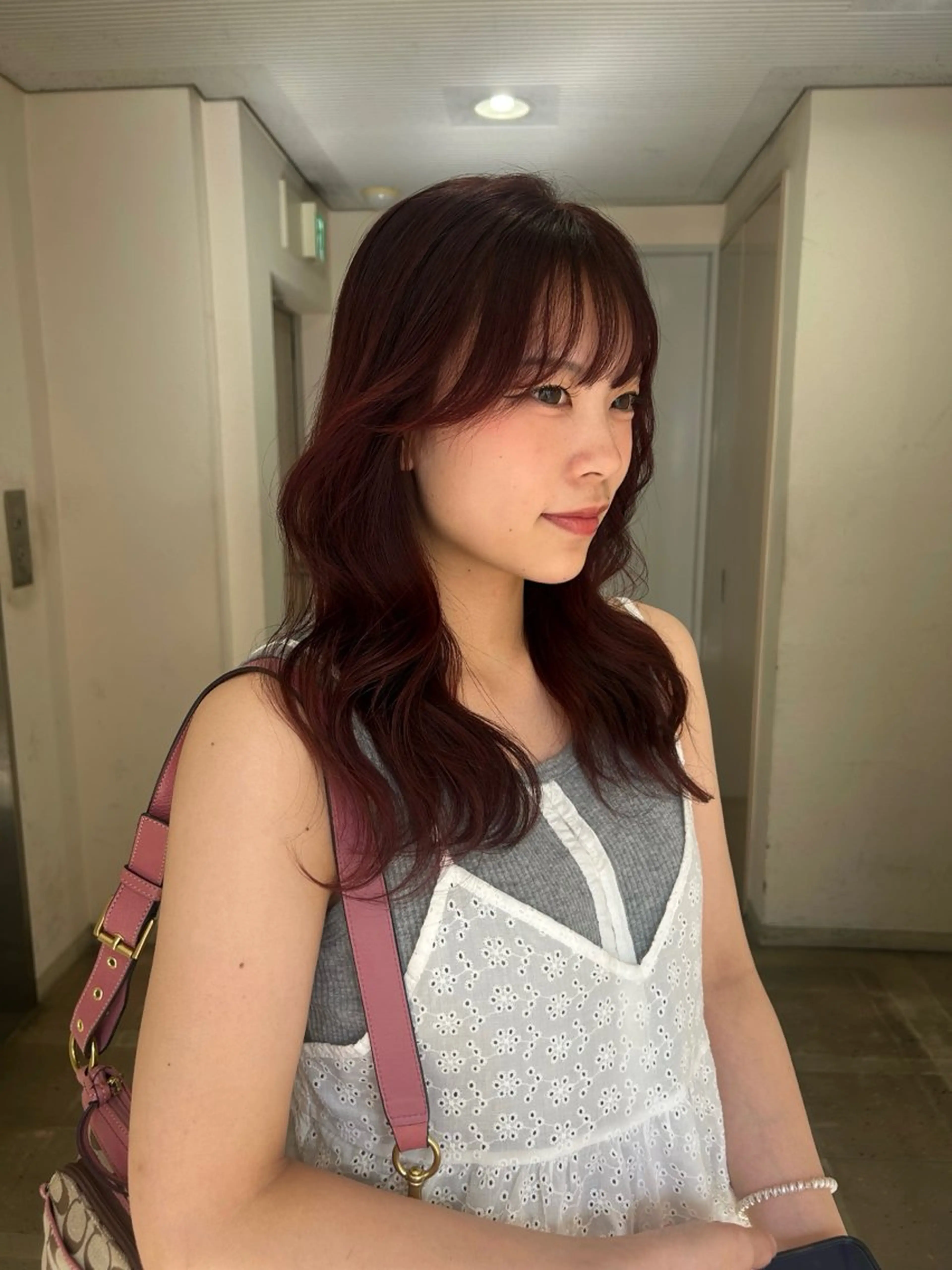 セミロング レイヤー/暖色カラー /似合わせ/Moeのヘアスタイル