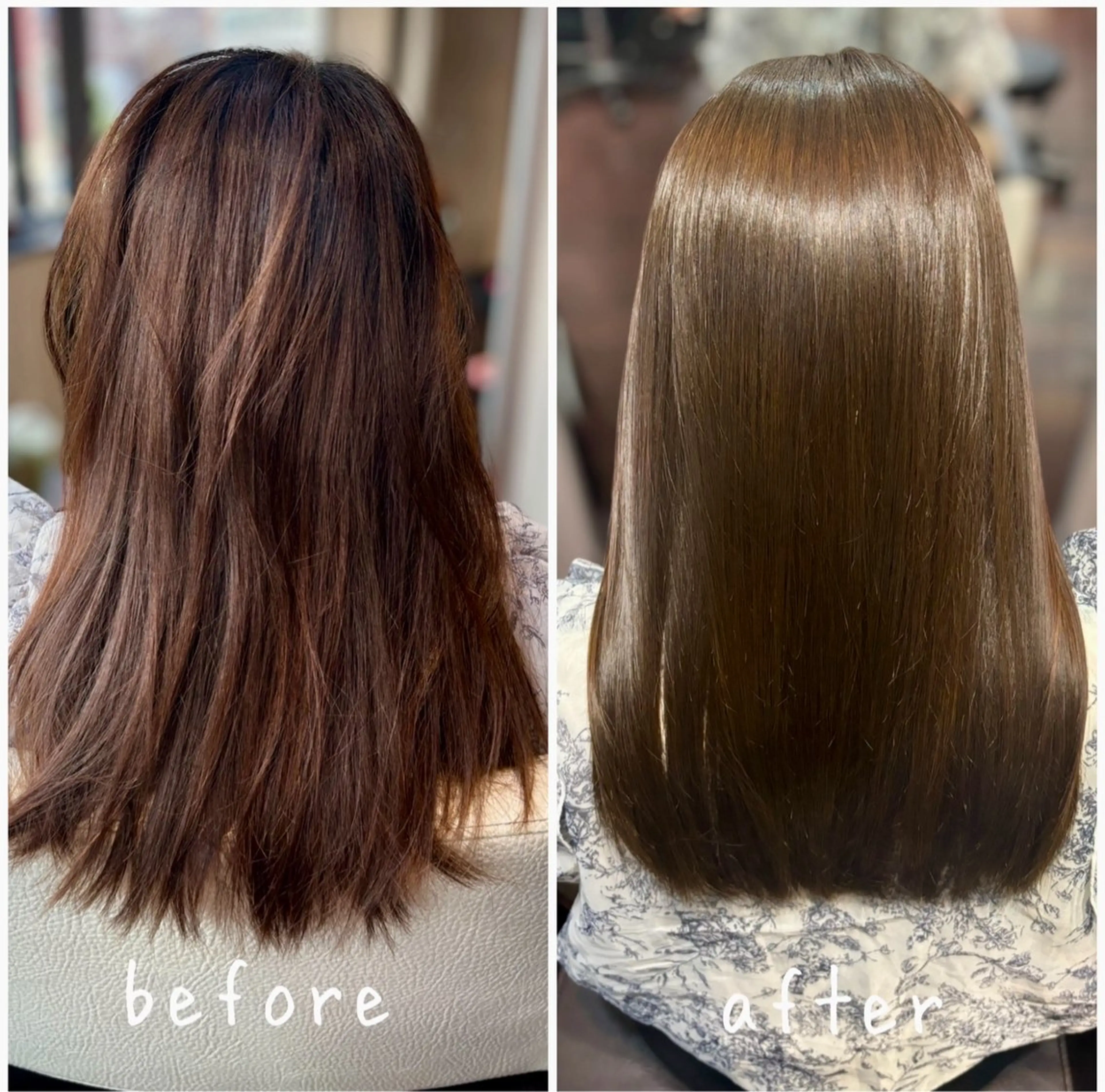 セミロング ヘアカラー トリートメント 🎀入谷、鶯谷🎀 ULTOWAババのヘアスタイル