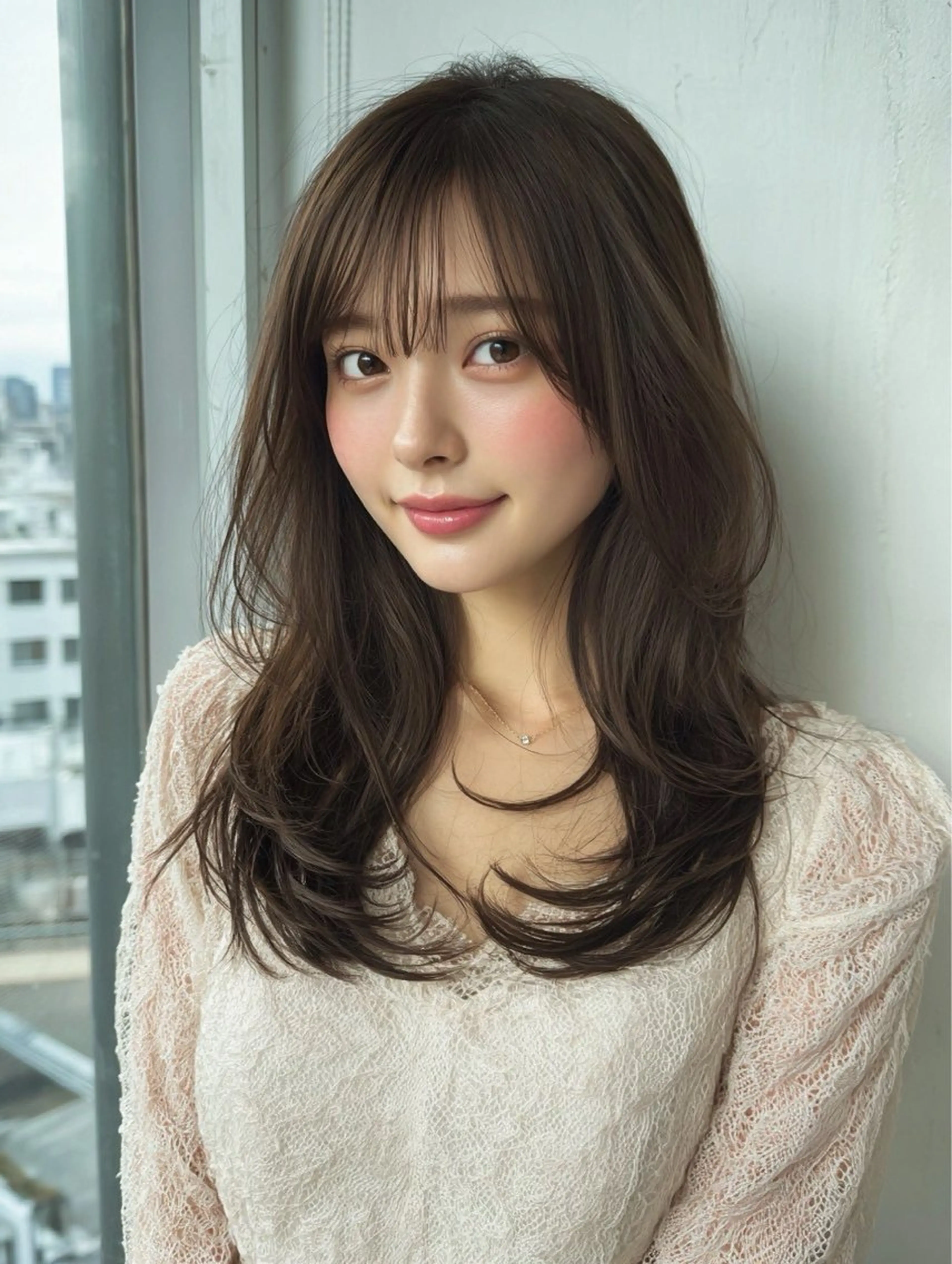 ミディアム カラー カット ヘアカラー トリートメント 似合わせ美髪ヘア✨ 天王寺．阿倍野🌈のヘアスタイル