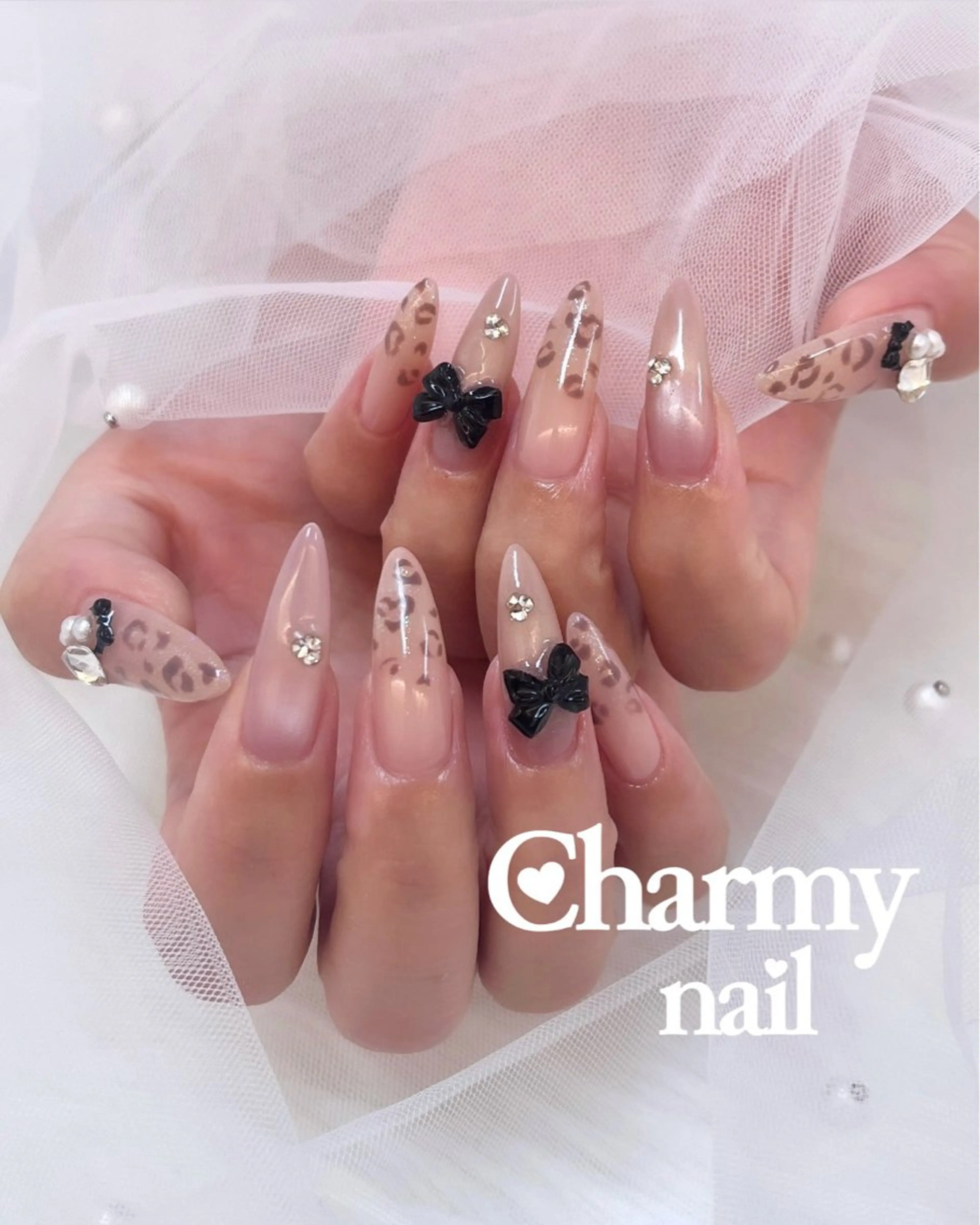 ネイル アニマル柄 マグネットネイル Charmynail ♡のネイルデザイン