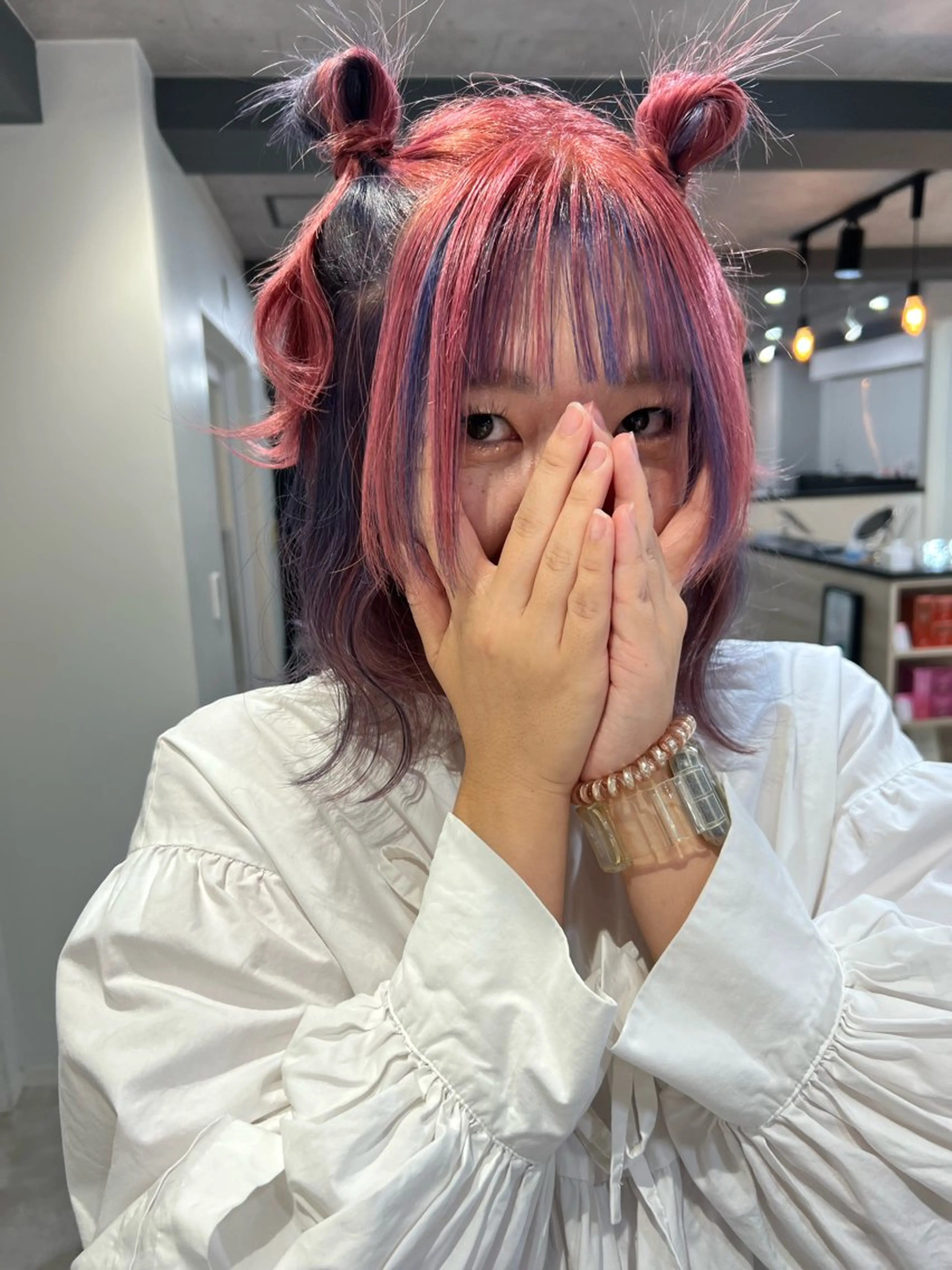 ミディアム カラー カット ヘアカラー トリートメント ダブルカラー🩰 CHIHIRO👒のヘアスタイル