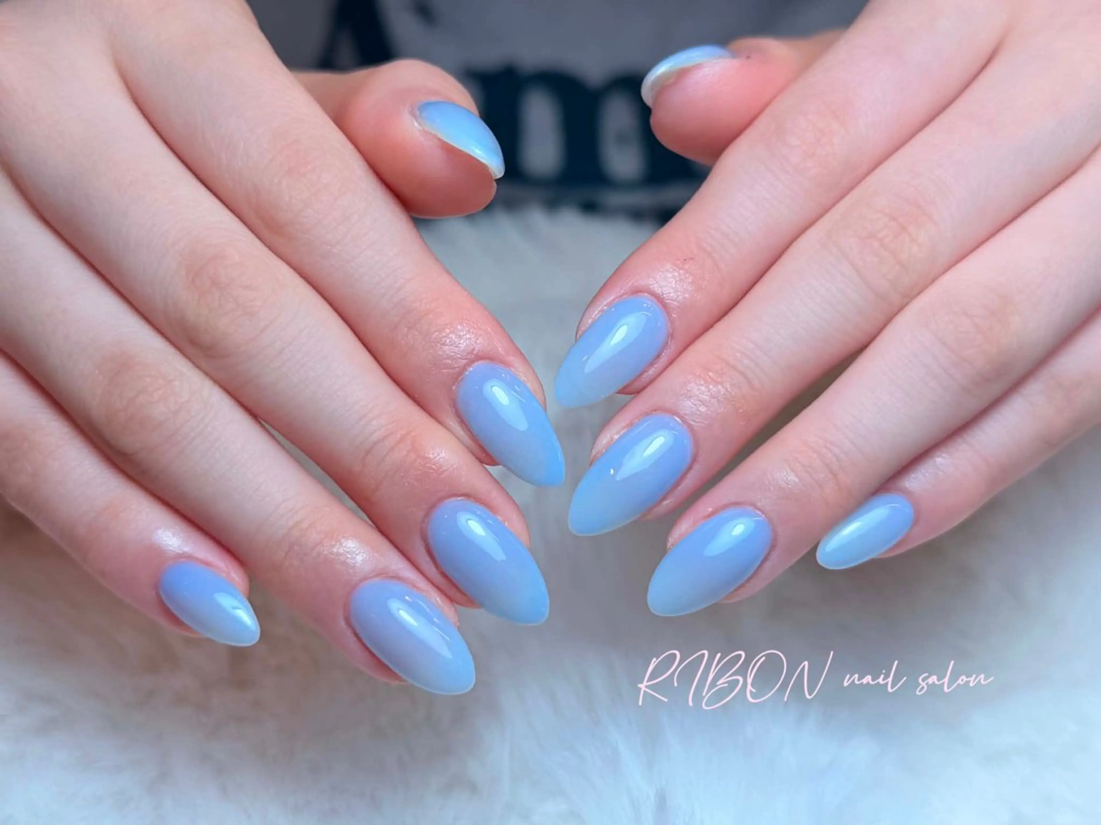 ネイル チークネイル 長さ出し フレンチネイル ジェルネイル グラデーション ハンドネイル RIBON nail 高田馬場のネイルデザイン