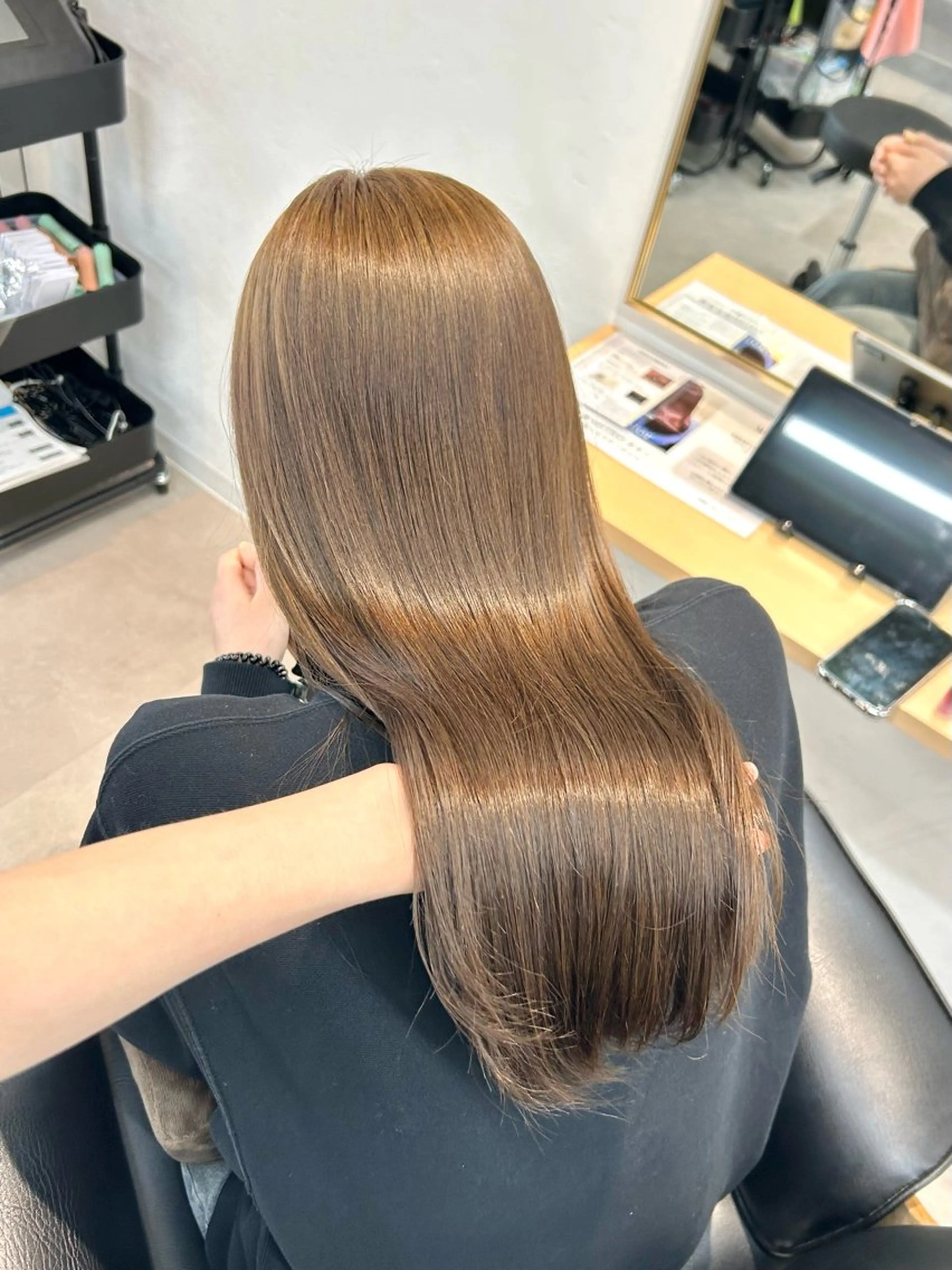 【 人気ℕ𝕠.4 】🧡似合わせカット＋ブリーチ無しダブルカラー＋3ステップ艶トリートメント🧡の写真