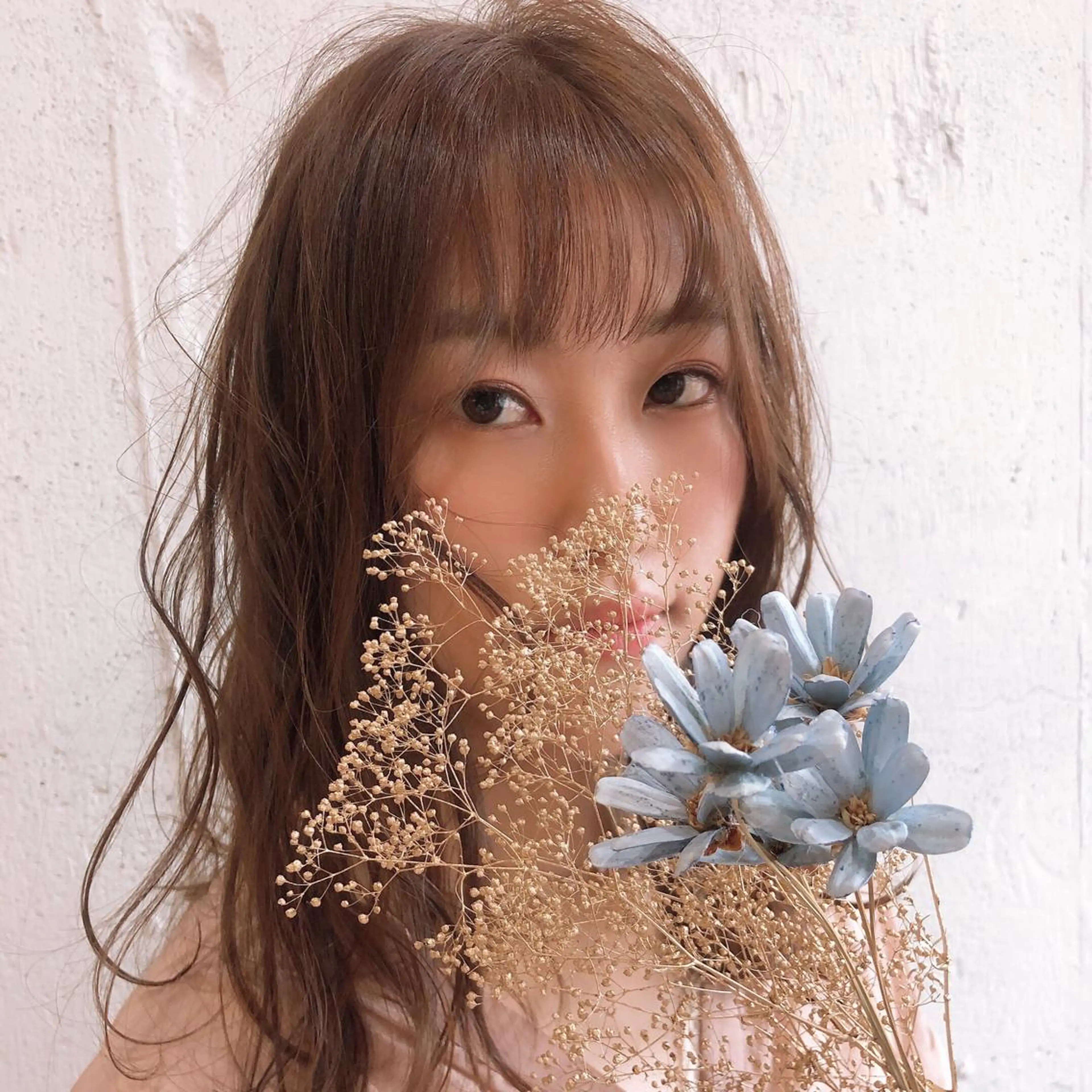 ミディアム カラー カット パーマ ふくだ りさ【ciAo!】のヘアスタイル