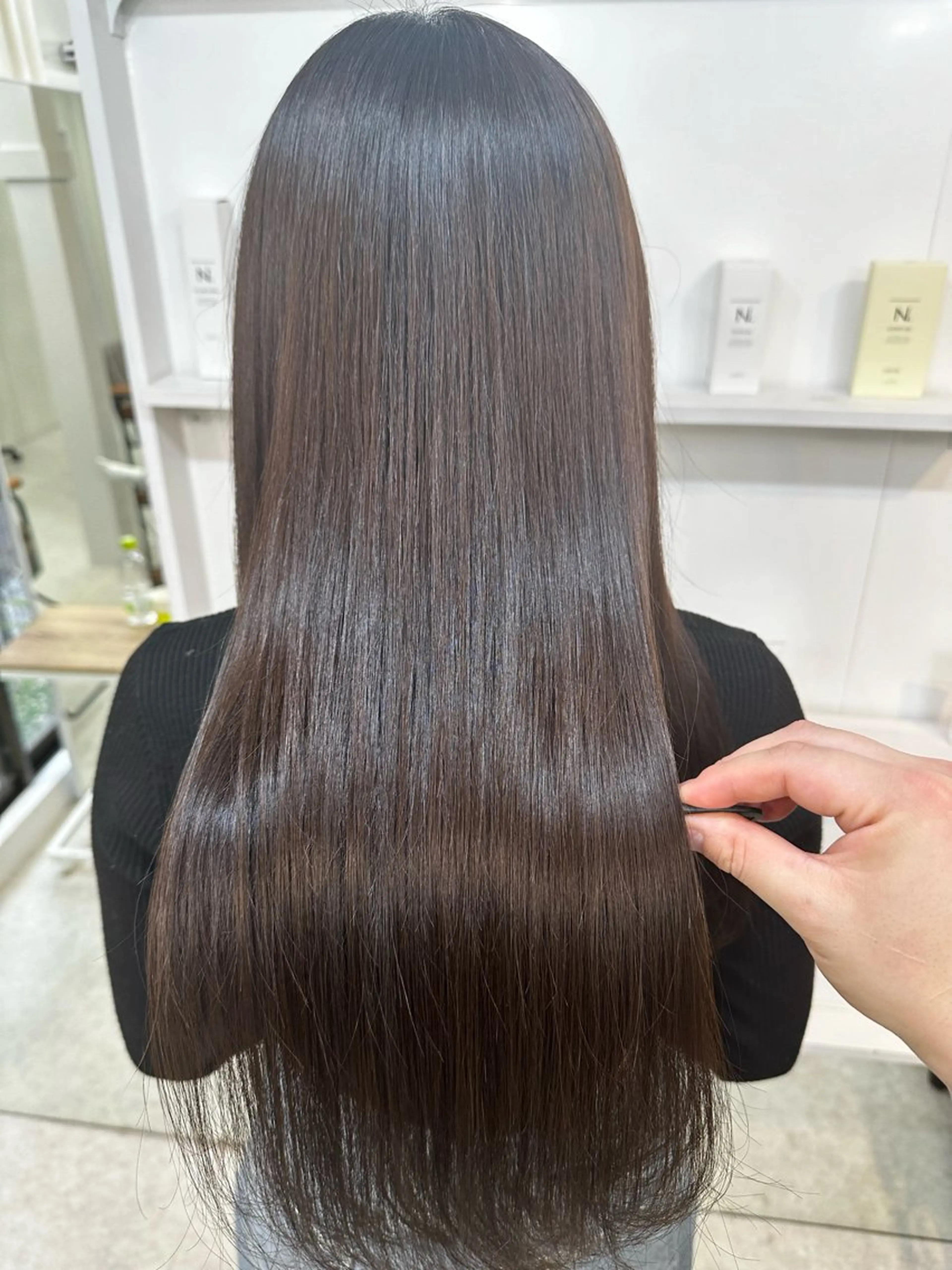 ロング カラー 髪質改善 ロング ヘアカラー トリートメント 髪質改善/レイヤー ストウシンゴのヘアスタイル