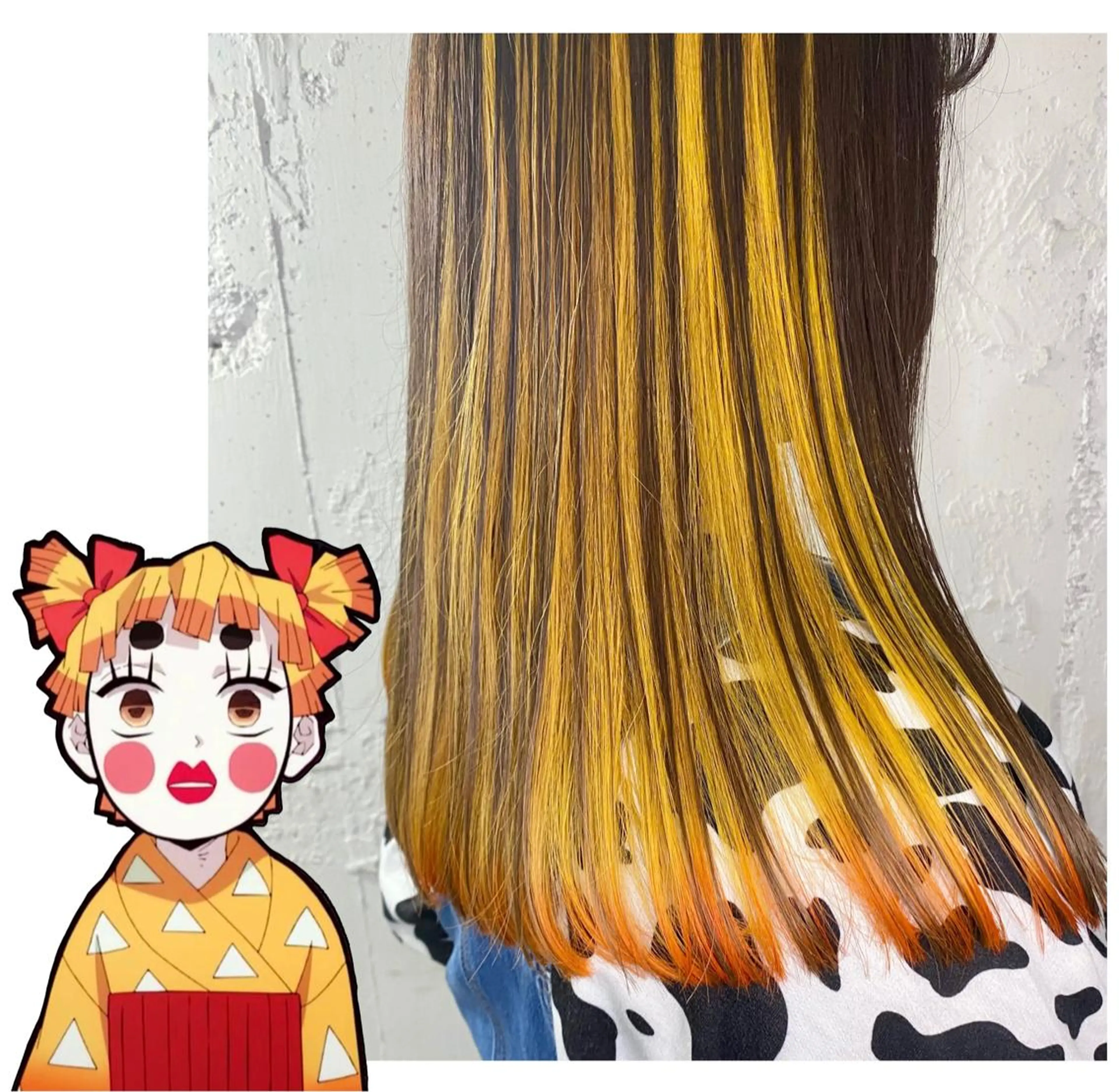 セミロング カラー TSUNO🦖 派手髪/オタク美容師のヘアスタイル