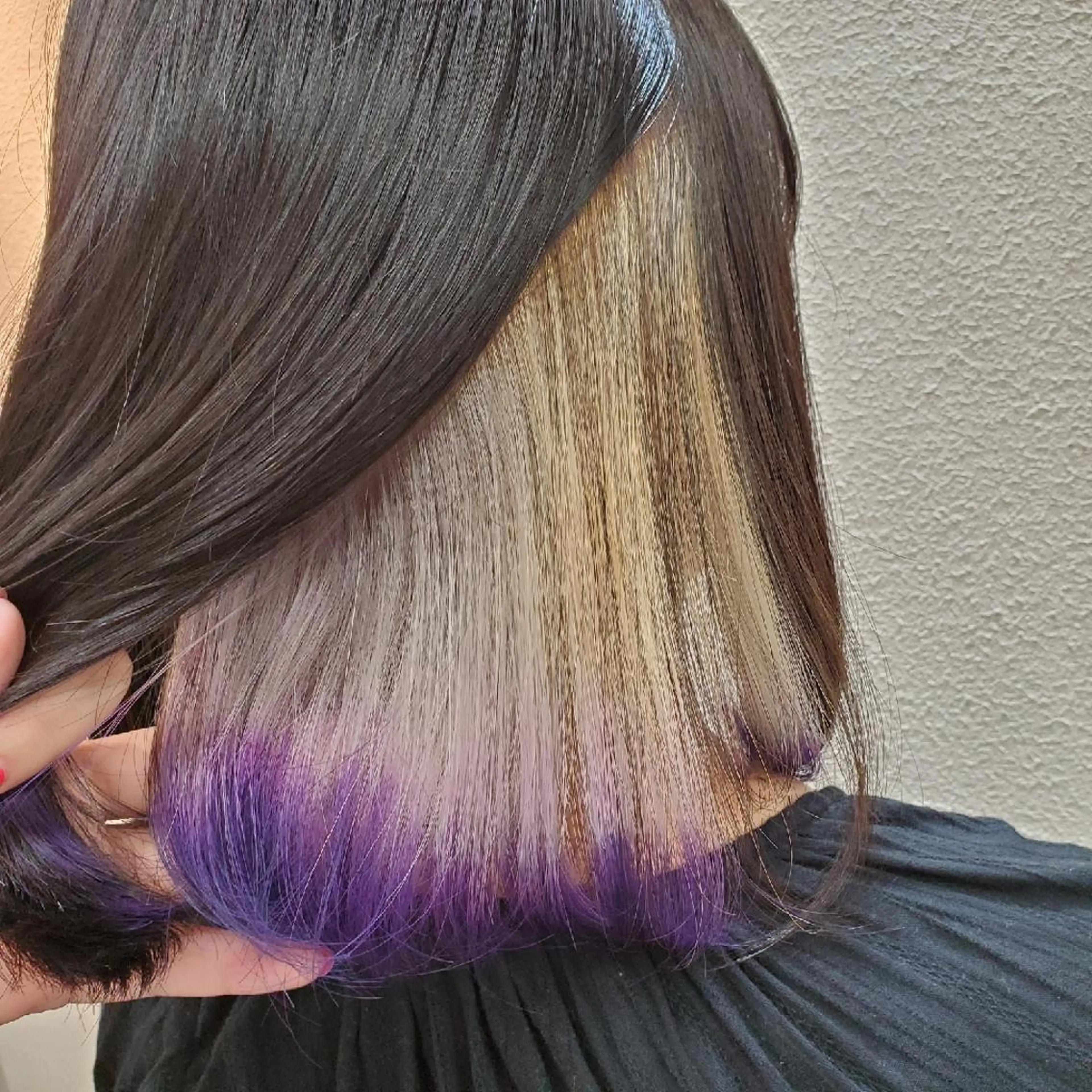 ミディアム カラー 推しアニメカラー🌈 ツヤ透明感カラー🦄のヘアスタイル