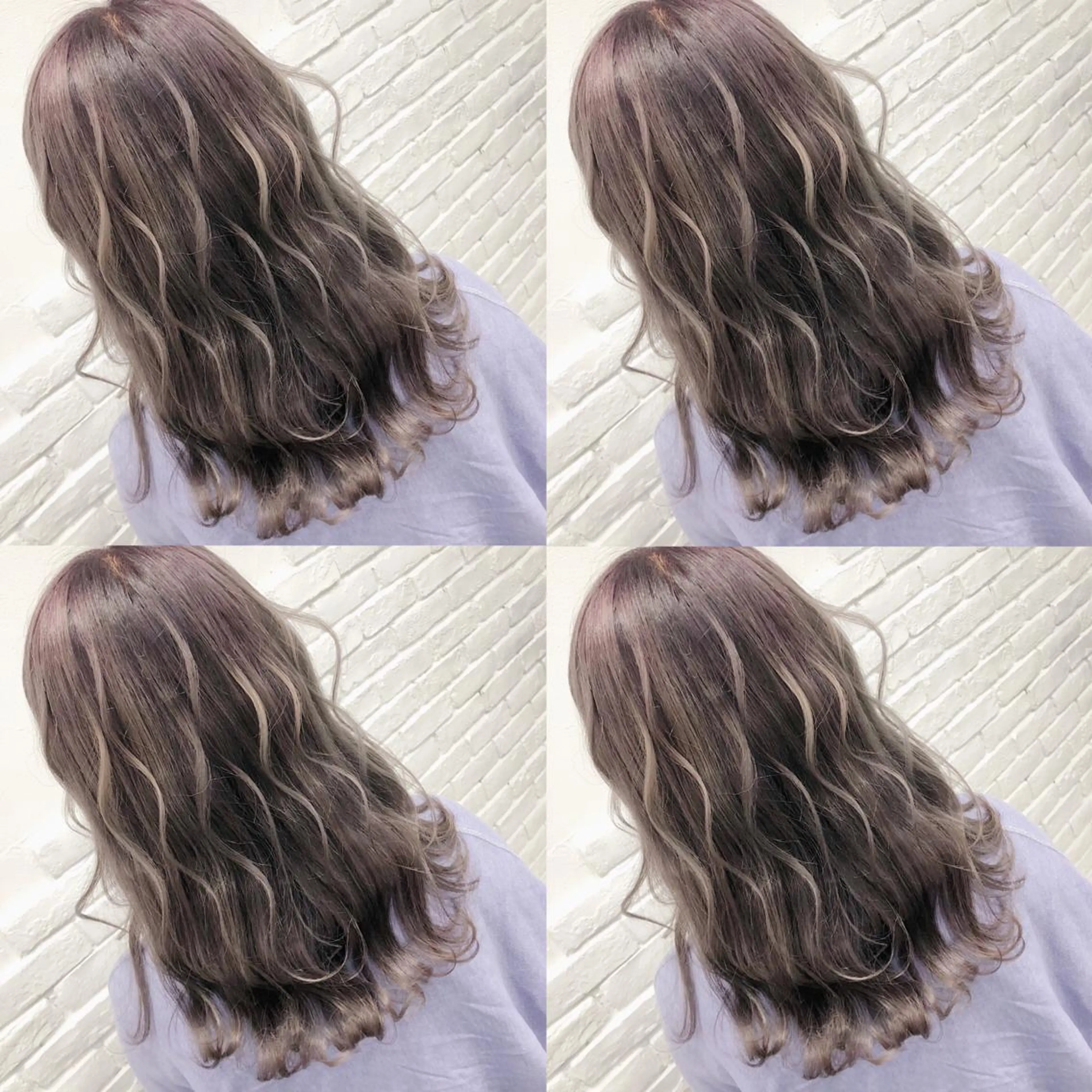 ロング カラー ヘアアレンジ メンズ キッズ ヘアカラー トリートメント 💟Chloe原宿店 🩶ハイトーンのヘアスタイル