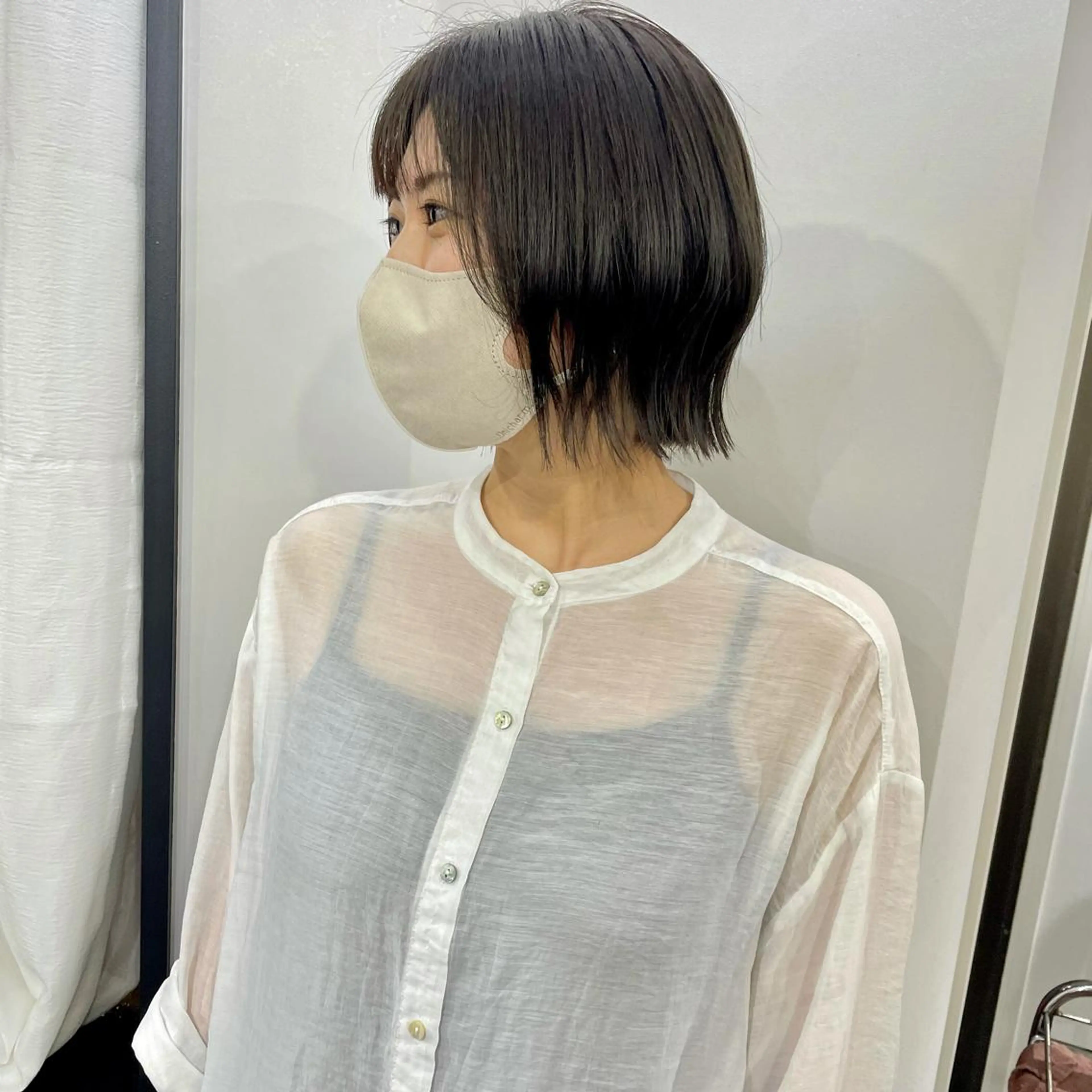 ショート カラー ボブ ショート　ボブ メンズ　パーマのヘアスタイル