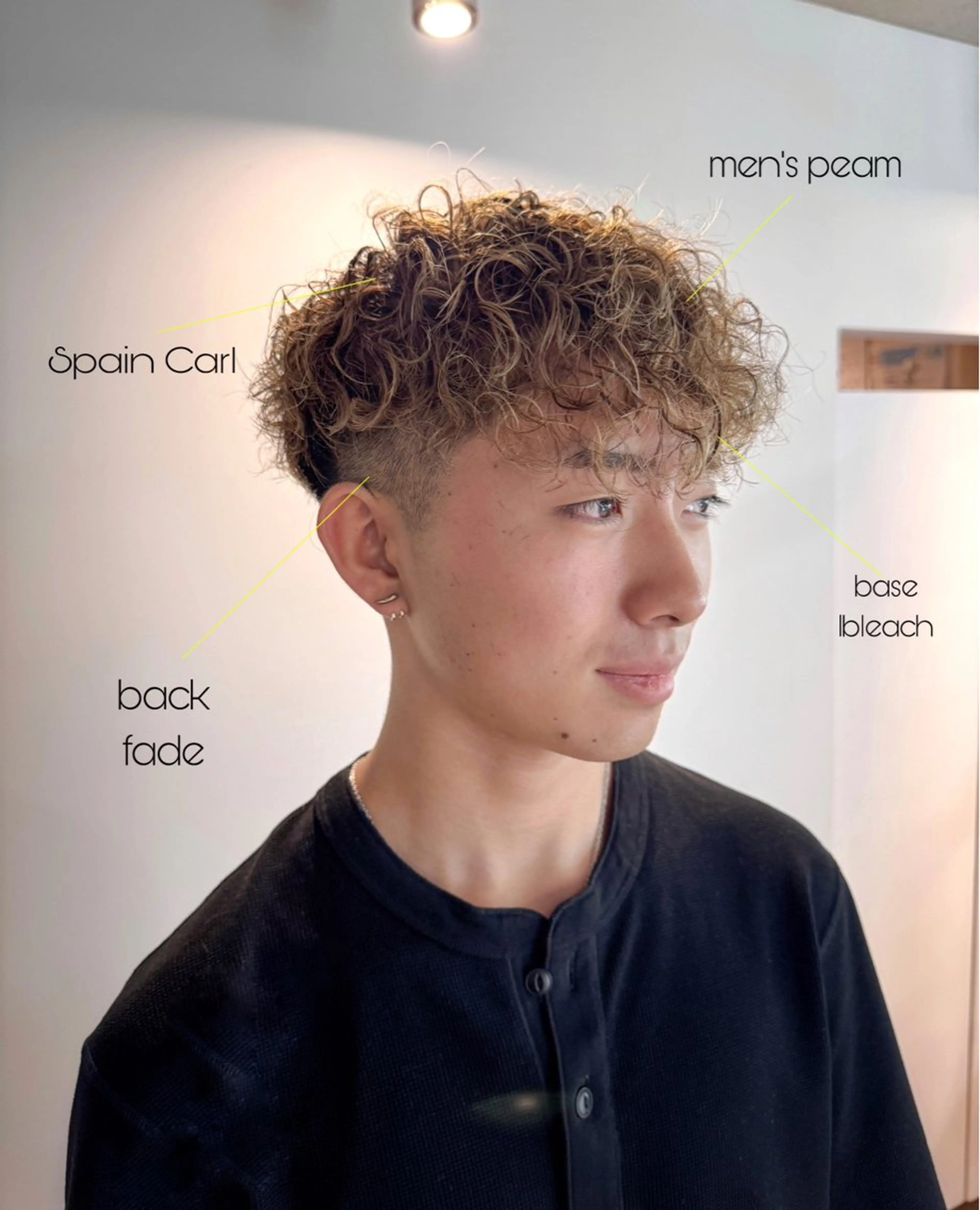 パーマ saki/メンズパー マ・デザインカラーのヘアスタイル