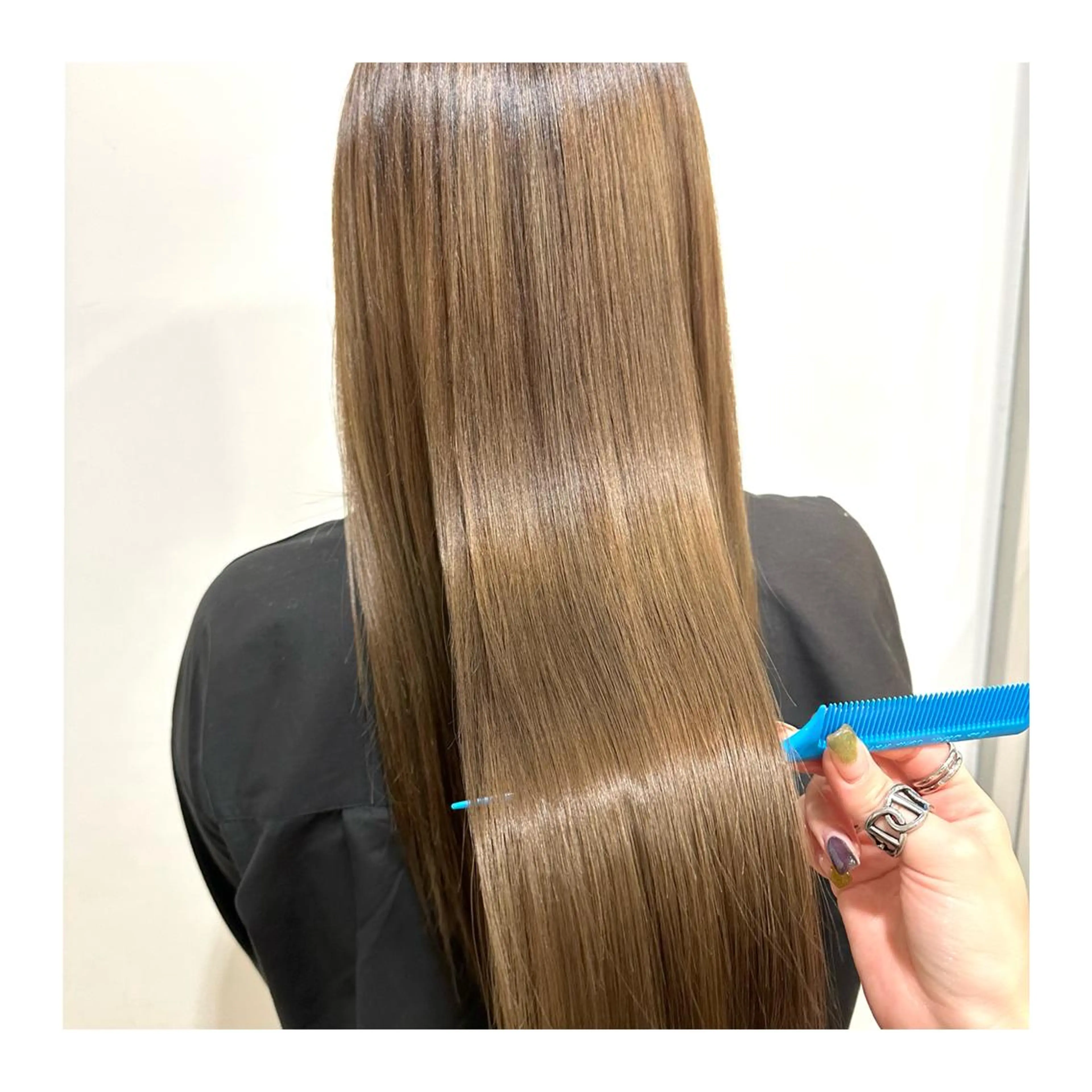 ロング カラー ヘアカラー トリートメント あべ ゆうかのヘアスタイル