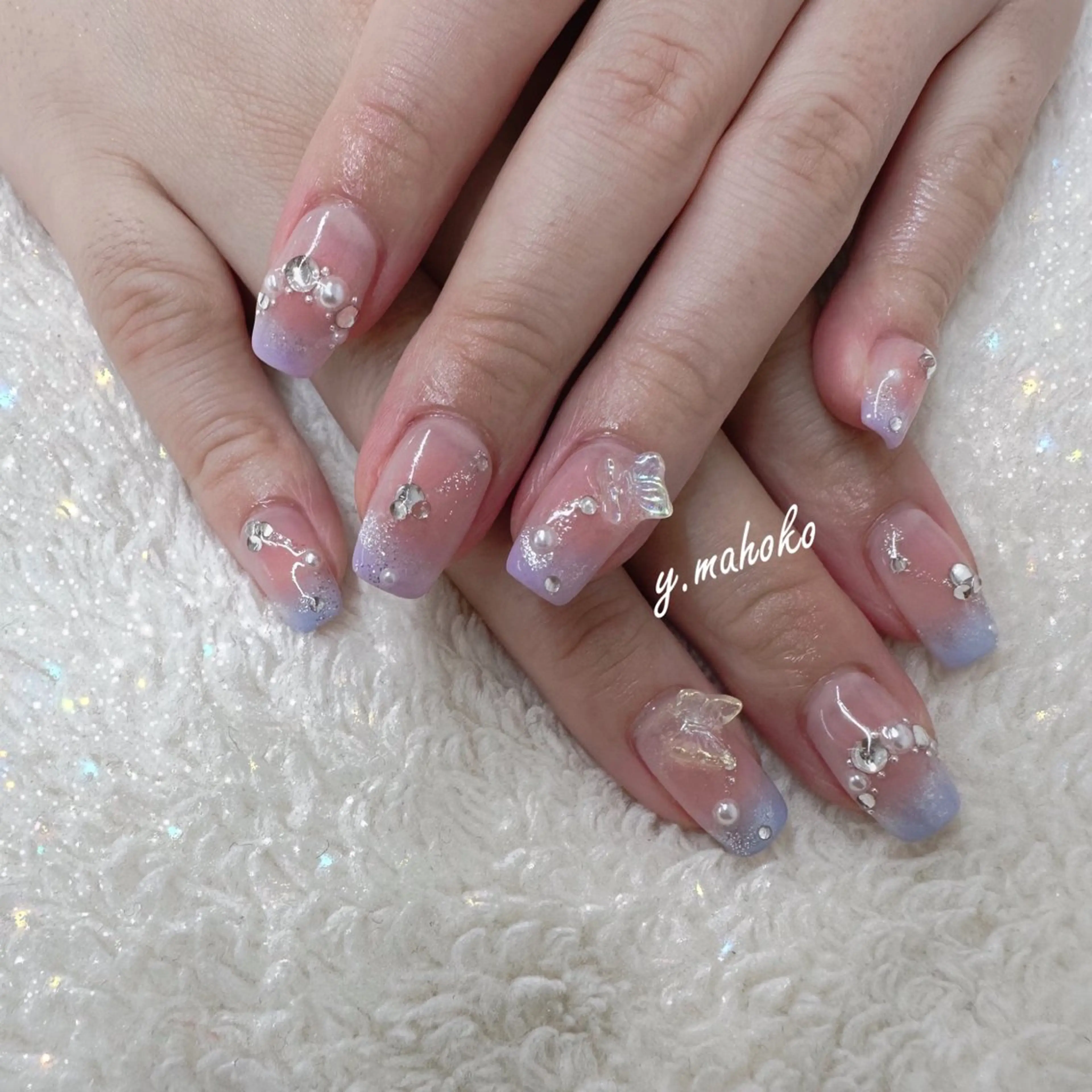 ネイル ハンドネイル パラジェル有/ 長さだし/mahoのネイルデザイン