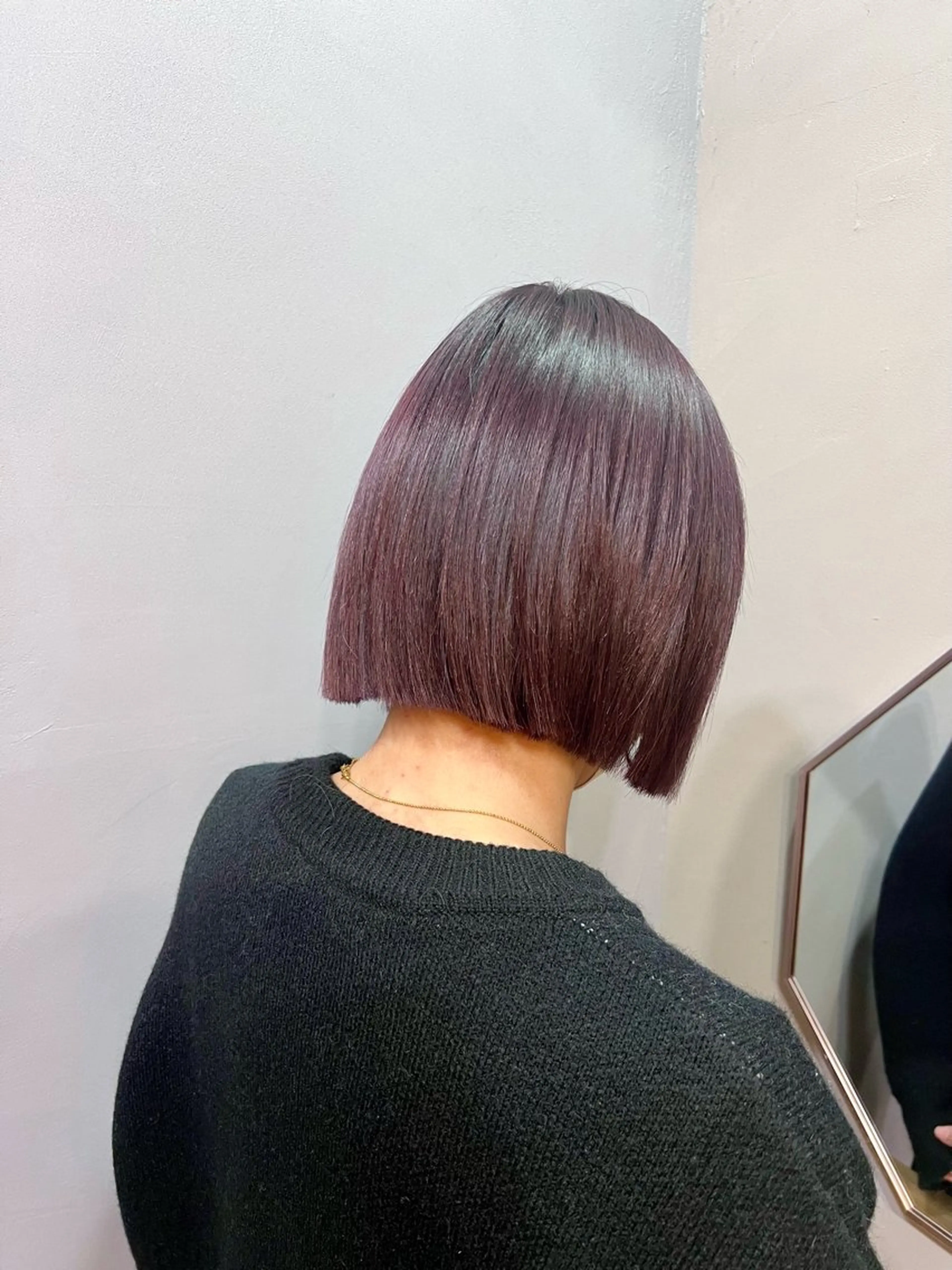 ショート カラー 切りっぱなしボブ ボブ 神戸ボブ✂️ ioe三宮/田 伸佳のヘアスタイル