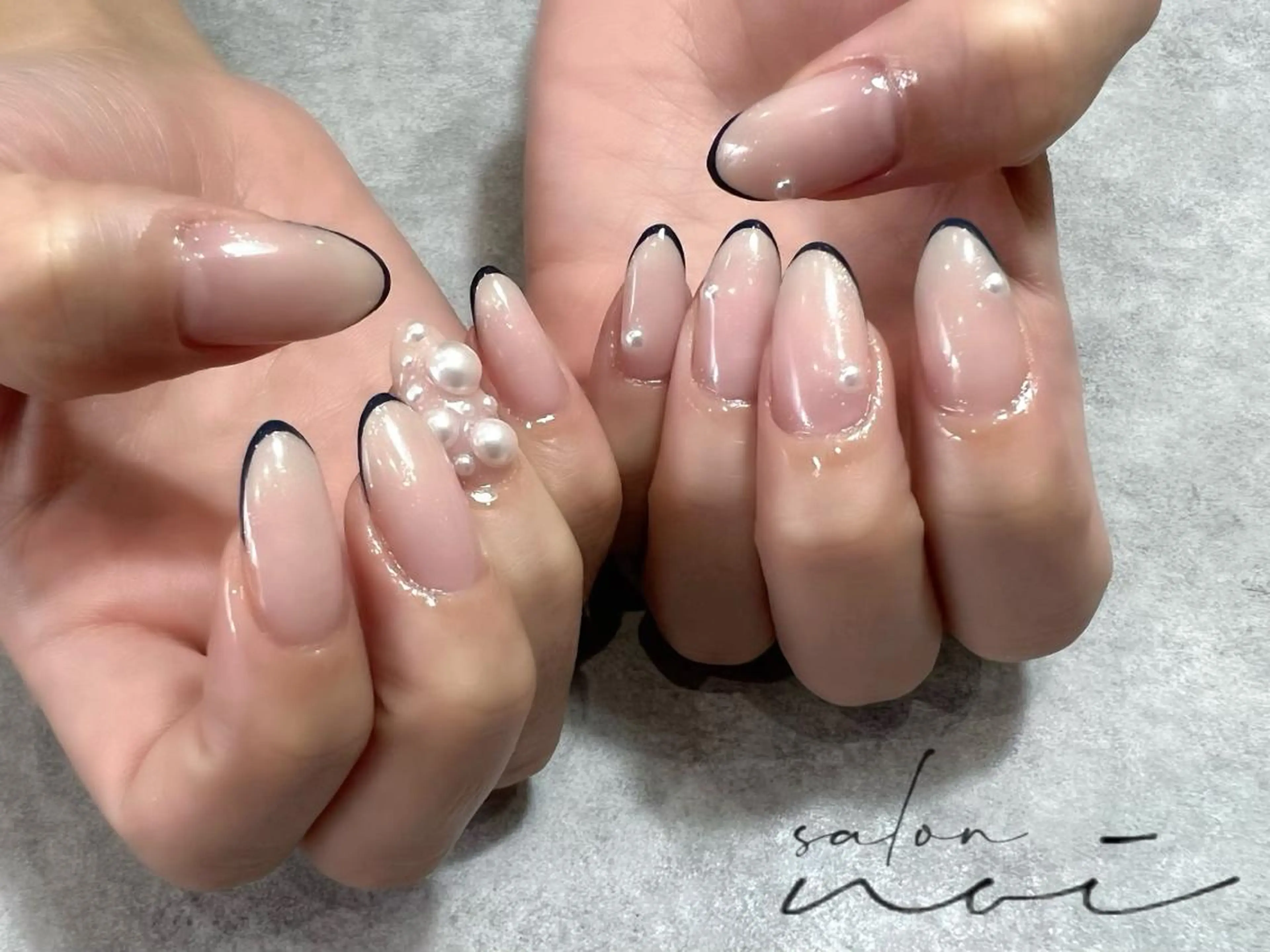 ネイル ネイビー ハンドネイル salon noiのネイルデザイン