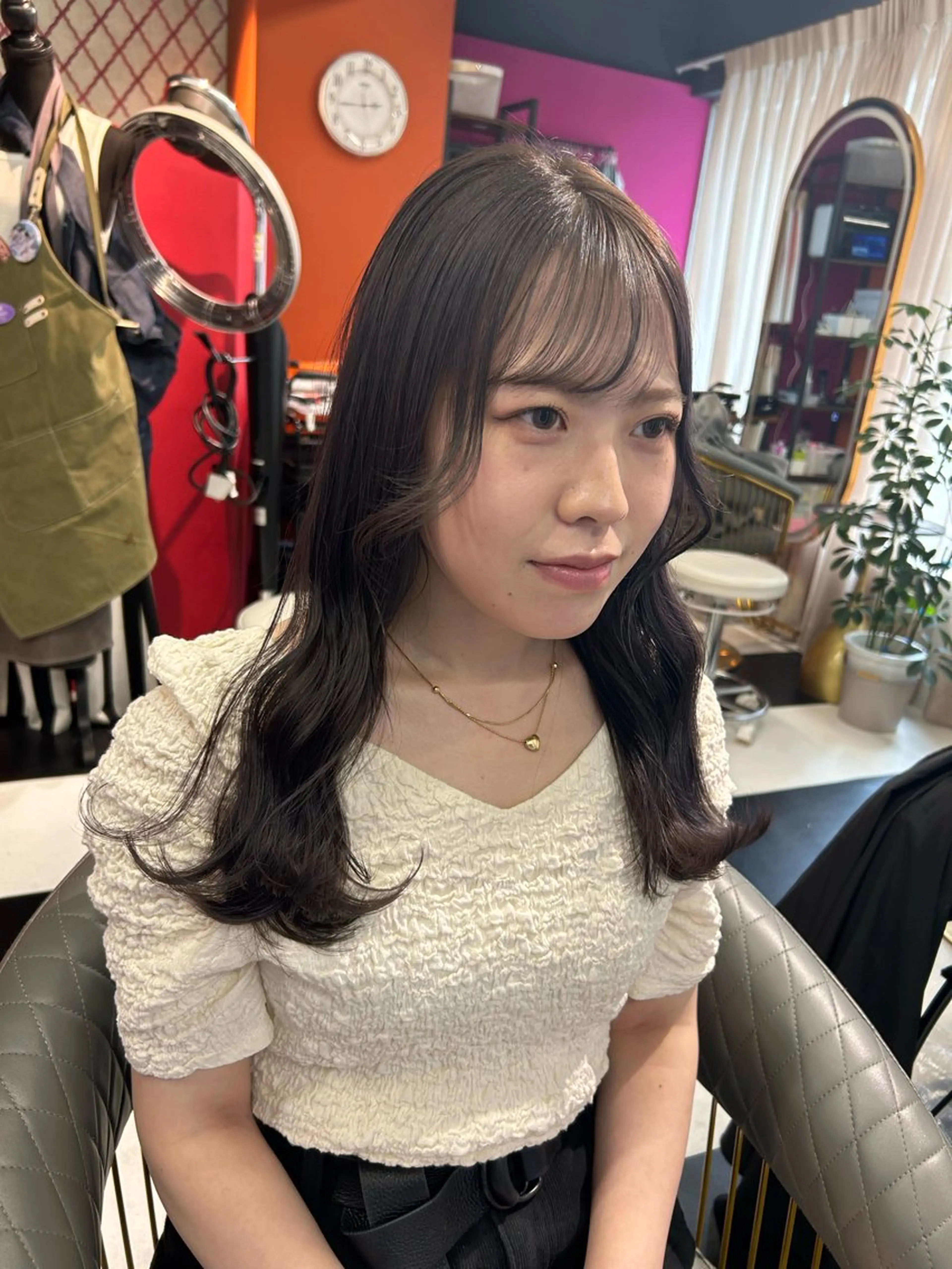 セミロング アッシュ 髪質改善 カット 【髪質改善特化】 新宿/縮毛矯正/セラのヘアスタイル