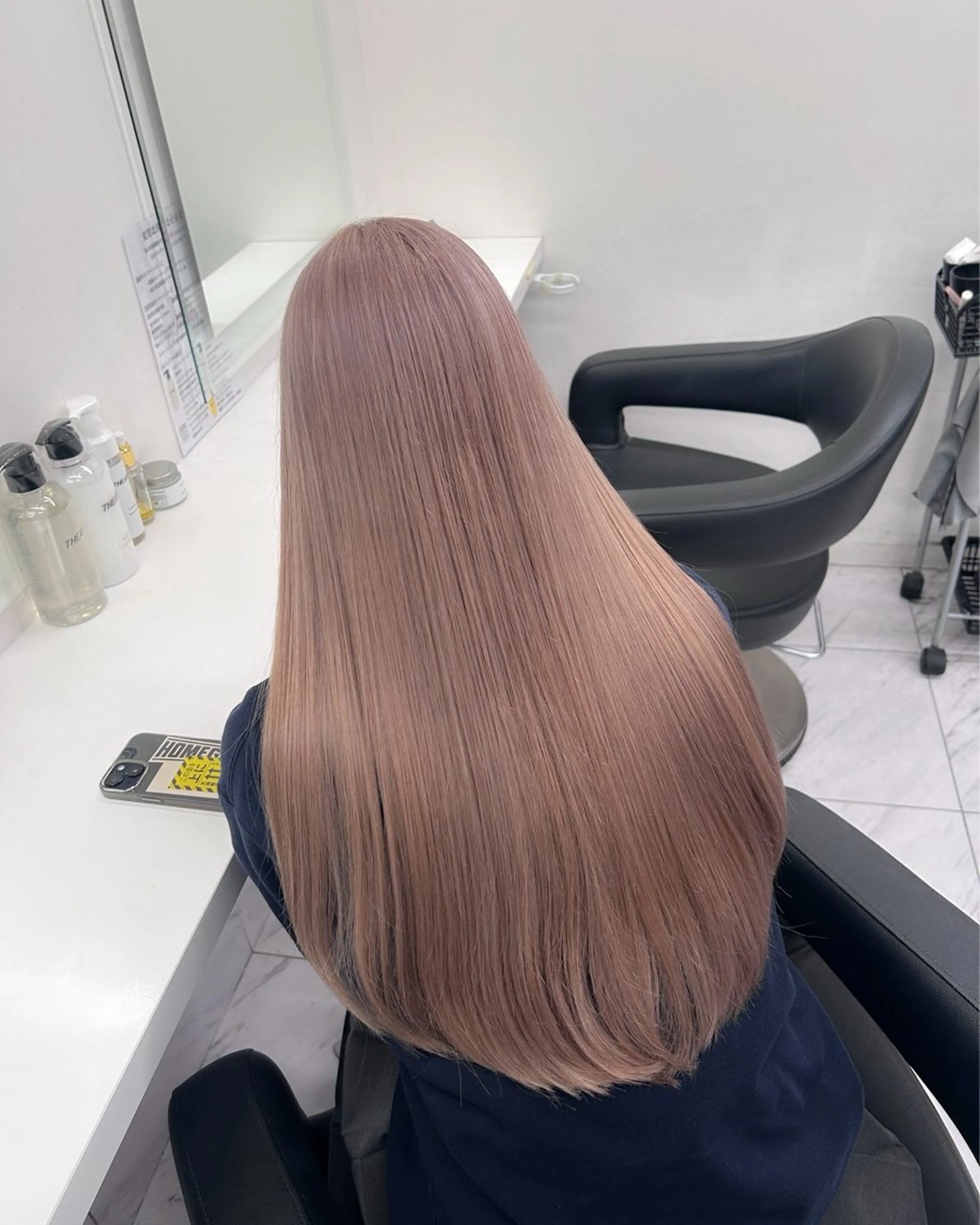 ロング カラー ヘアアレンジ メンズ キッズ ヘアカラー トリートメント ブリーチなしカラー/ ブラウン/レイヤーのヘアスタイル