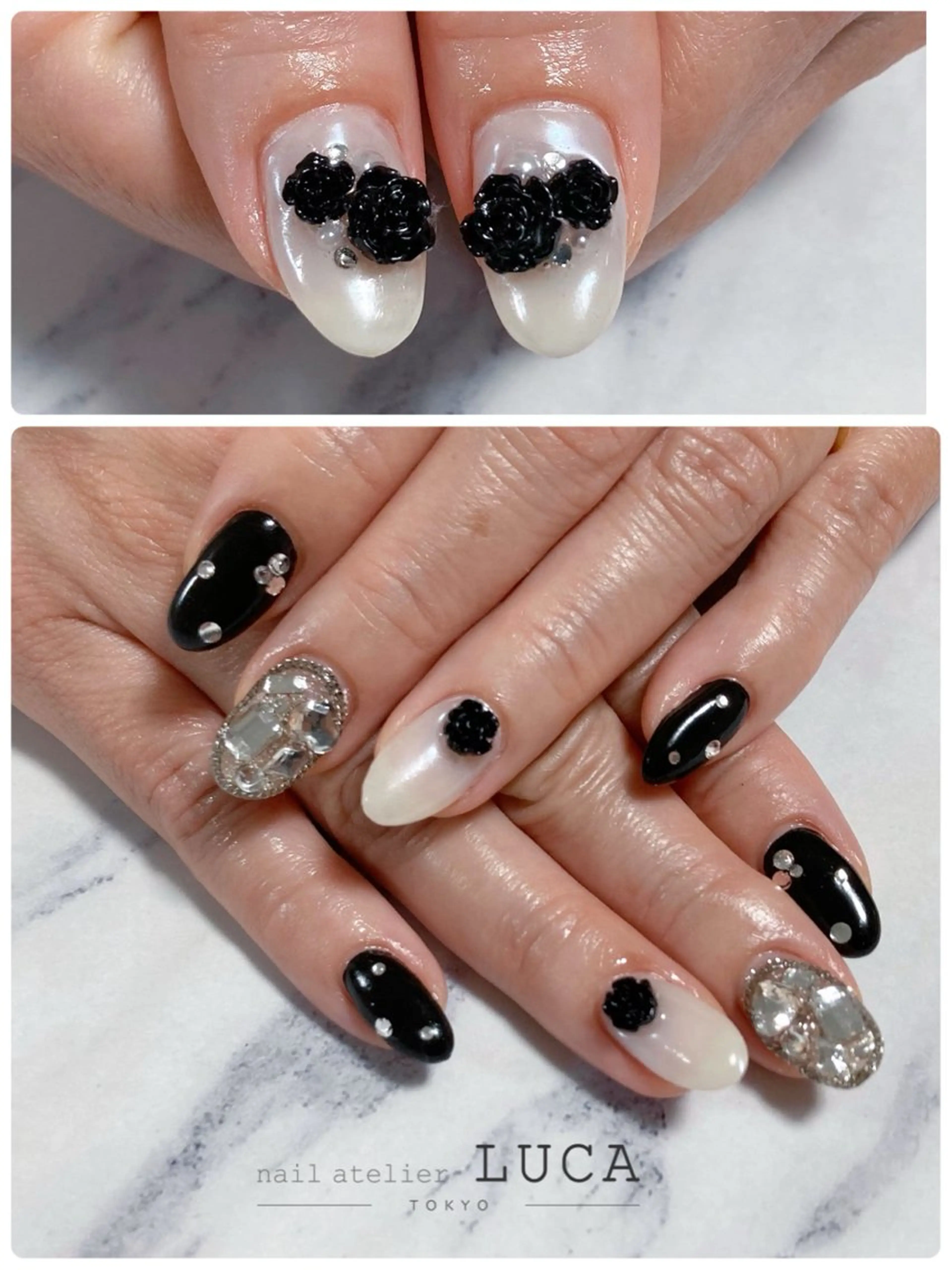 ネイル アートネイル オーロラネイル クリアネイル 長さ出し フットネイル ハンドネイル ネイルアトリエルカ スタッフのネイルデザイン