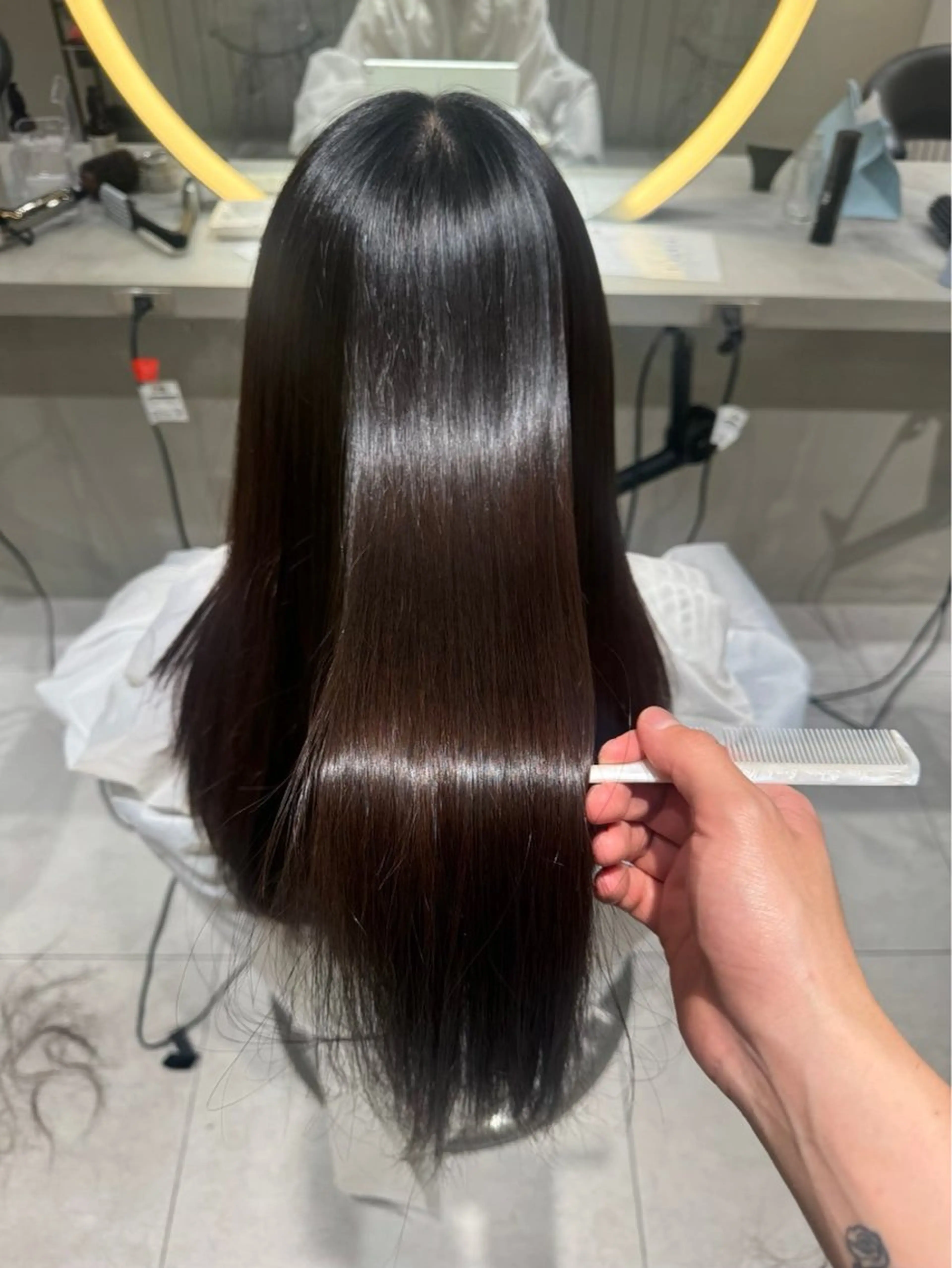 縮毛矯正 トリートメント 富永 愛梨のヘアスタイル