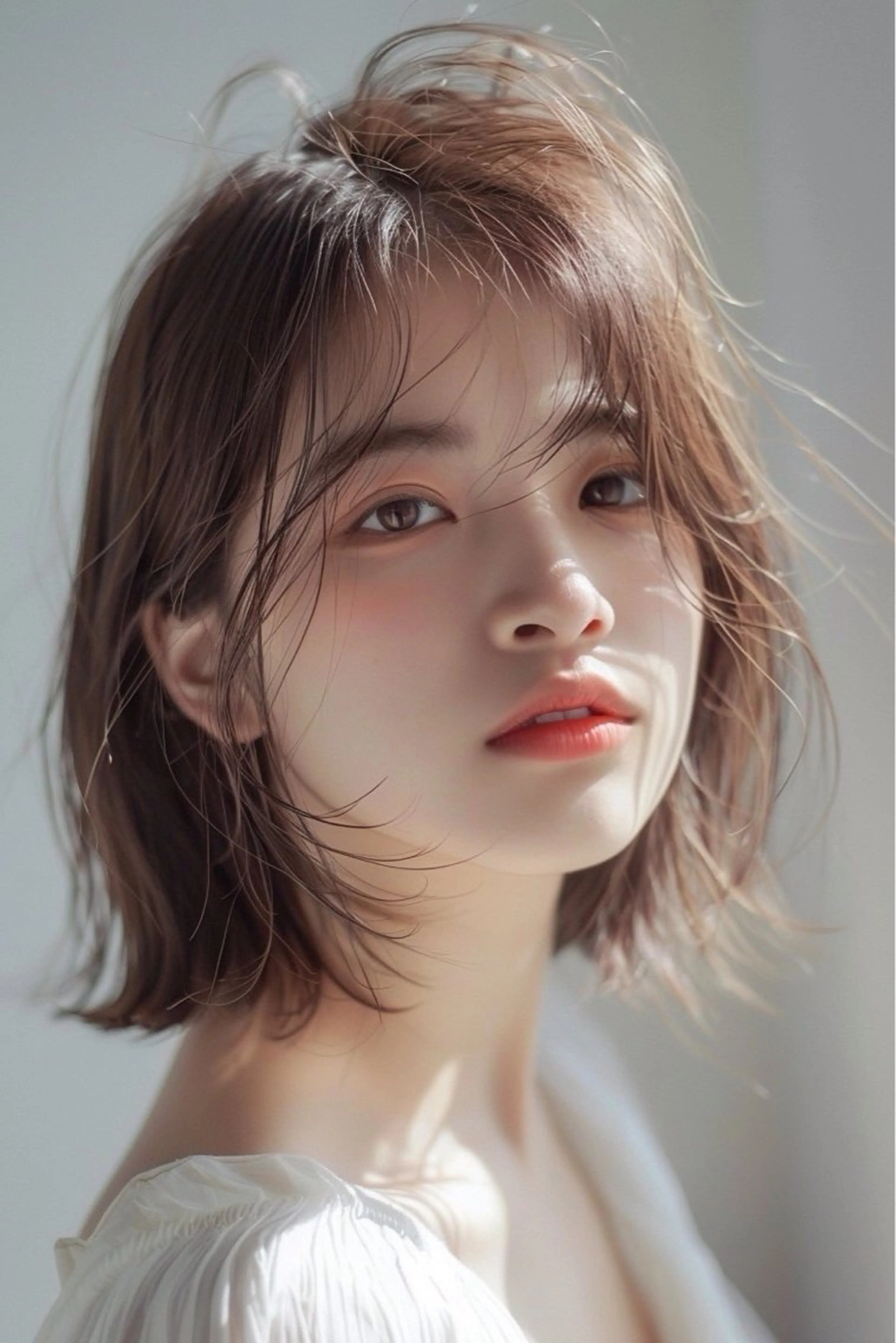 ミディアム カラー ヘアアレンジ ブラウンカラー ケアカラー 透明感カラー 髪質改善 カット ヘアカラー トリートメント Luana / 公式 / 大通のヘアスタイル