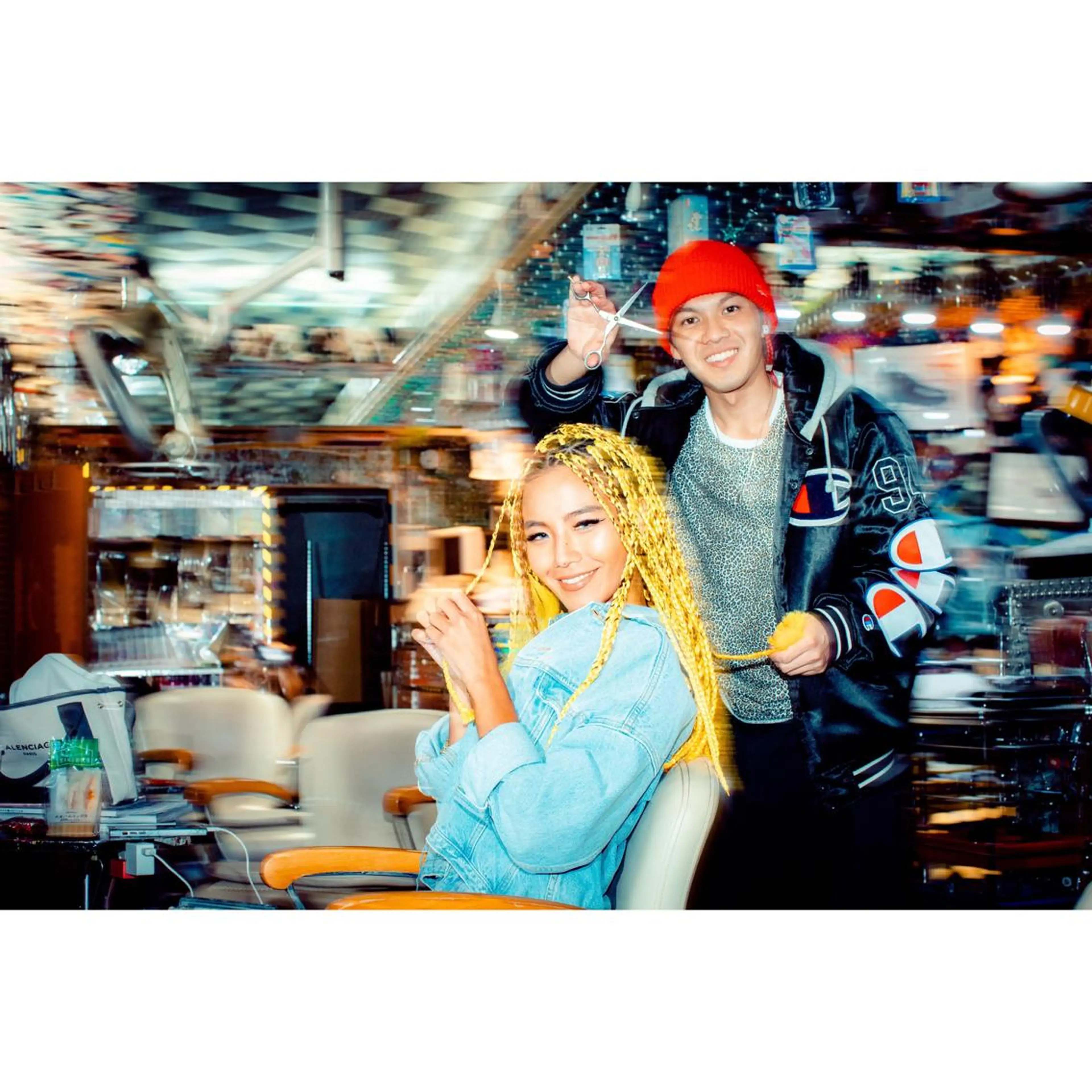 ロング カラー パーマ ヘアアレンジ メンズ キッズ ネイル マツエク・マツパ 🌈派手髪エクステ ブレイズ🌈ひろとのヘアスタイル