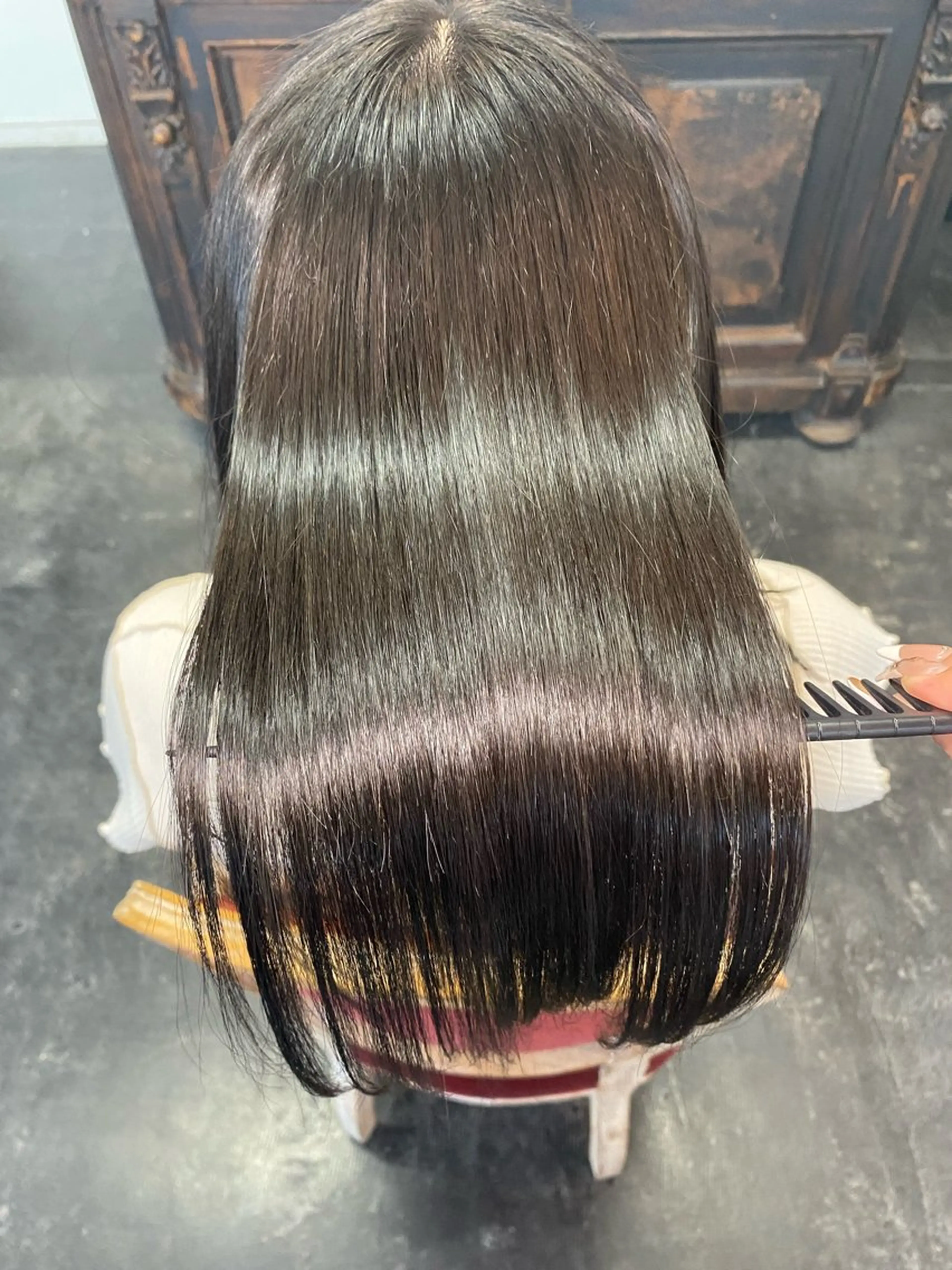 ロング カラー 髪質改善 ヘアカラー SET-UP りこ🧸のヘアスタイル