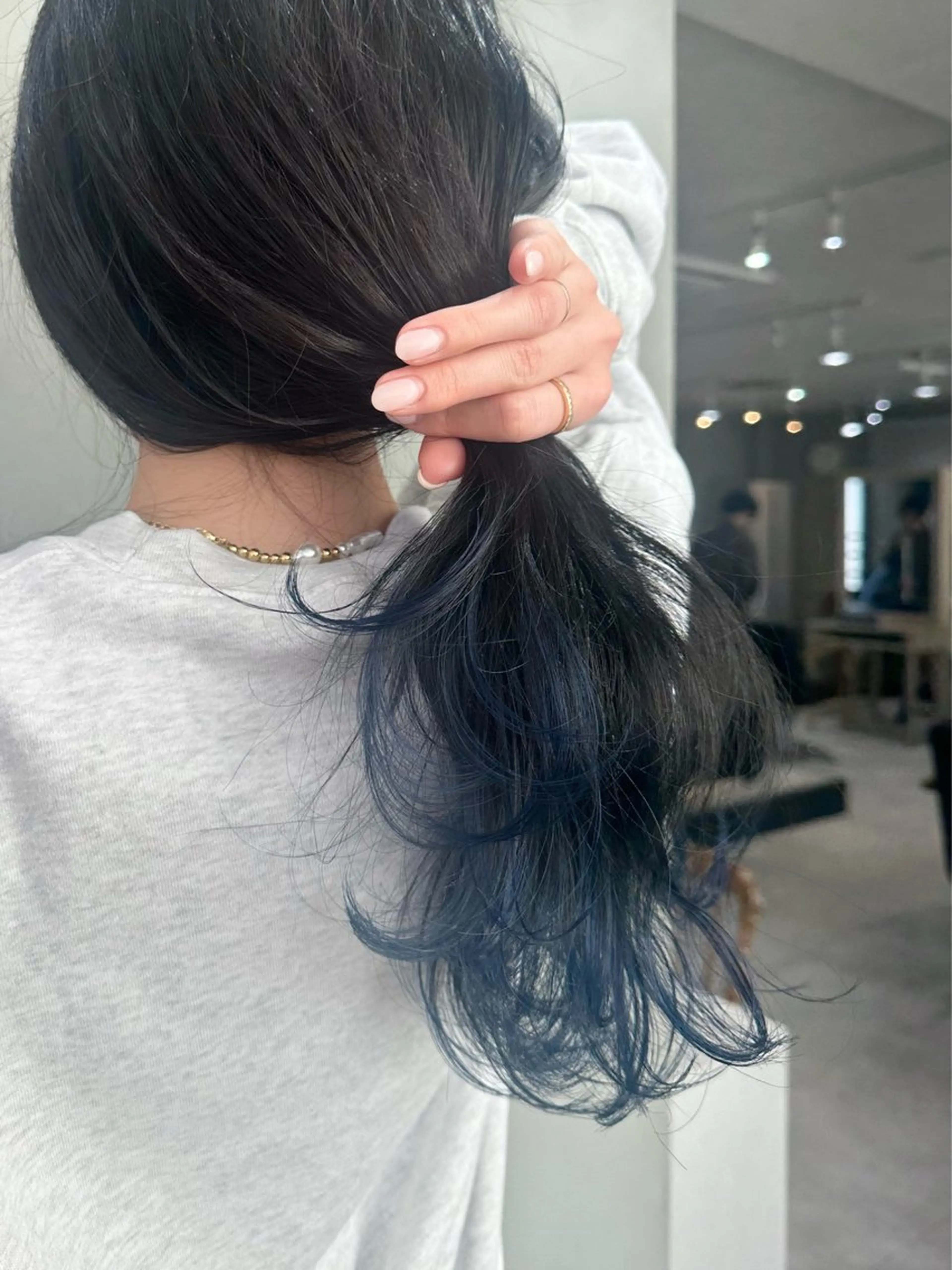 セミロング カラー ブリーチ 色落ちまでキレイに! !女性サロンのヘアスタイル