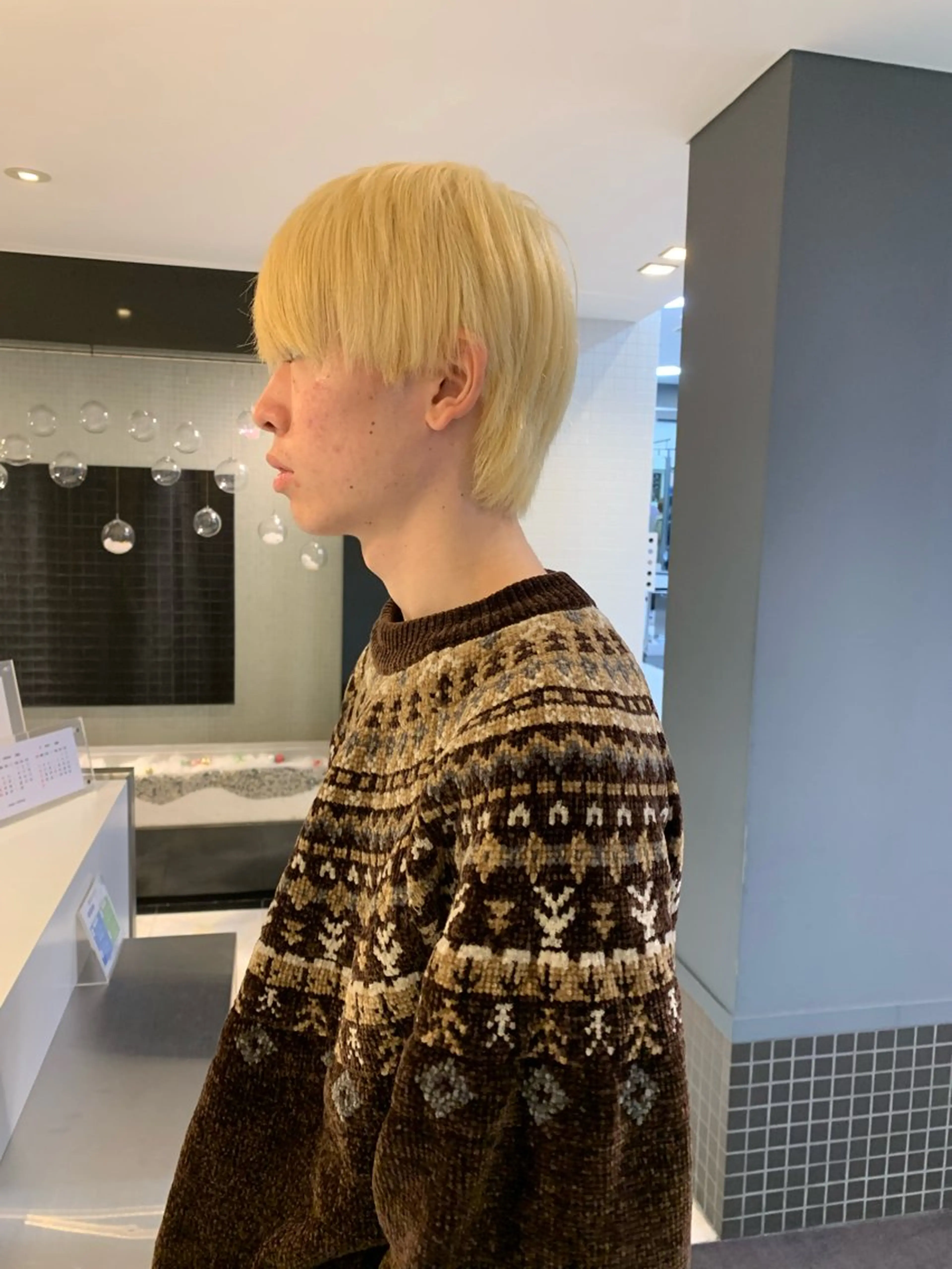 カラー メンズ 名竹聖治/透明感 カラー/縮毛矯正のヘアスタイル