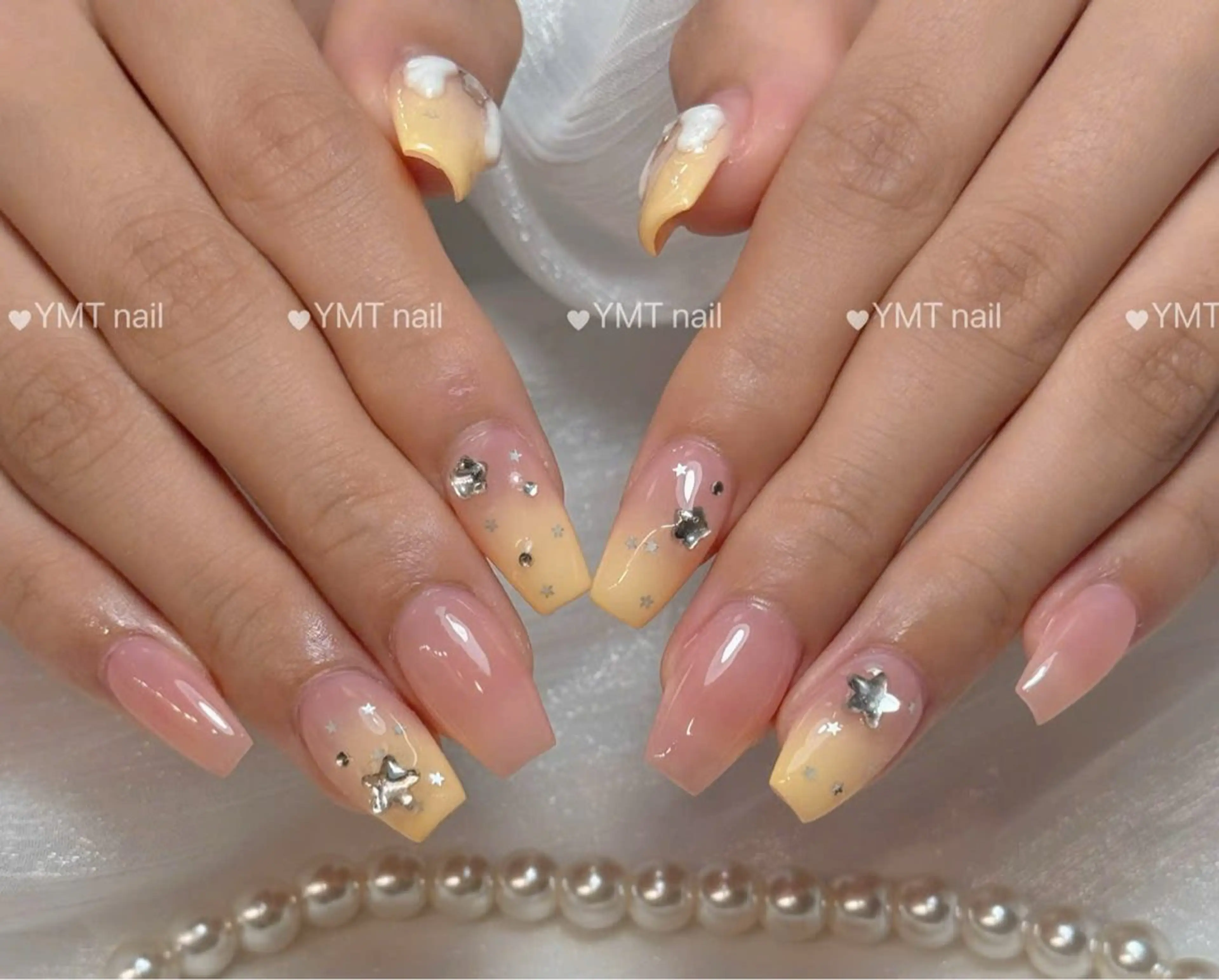 ネイル 長さ出し フットネイル ジェルネイル 韓国ネイル マグネットネイル ハンドネイル YMT NailStudioのネイルデザイン