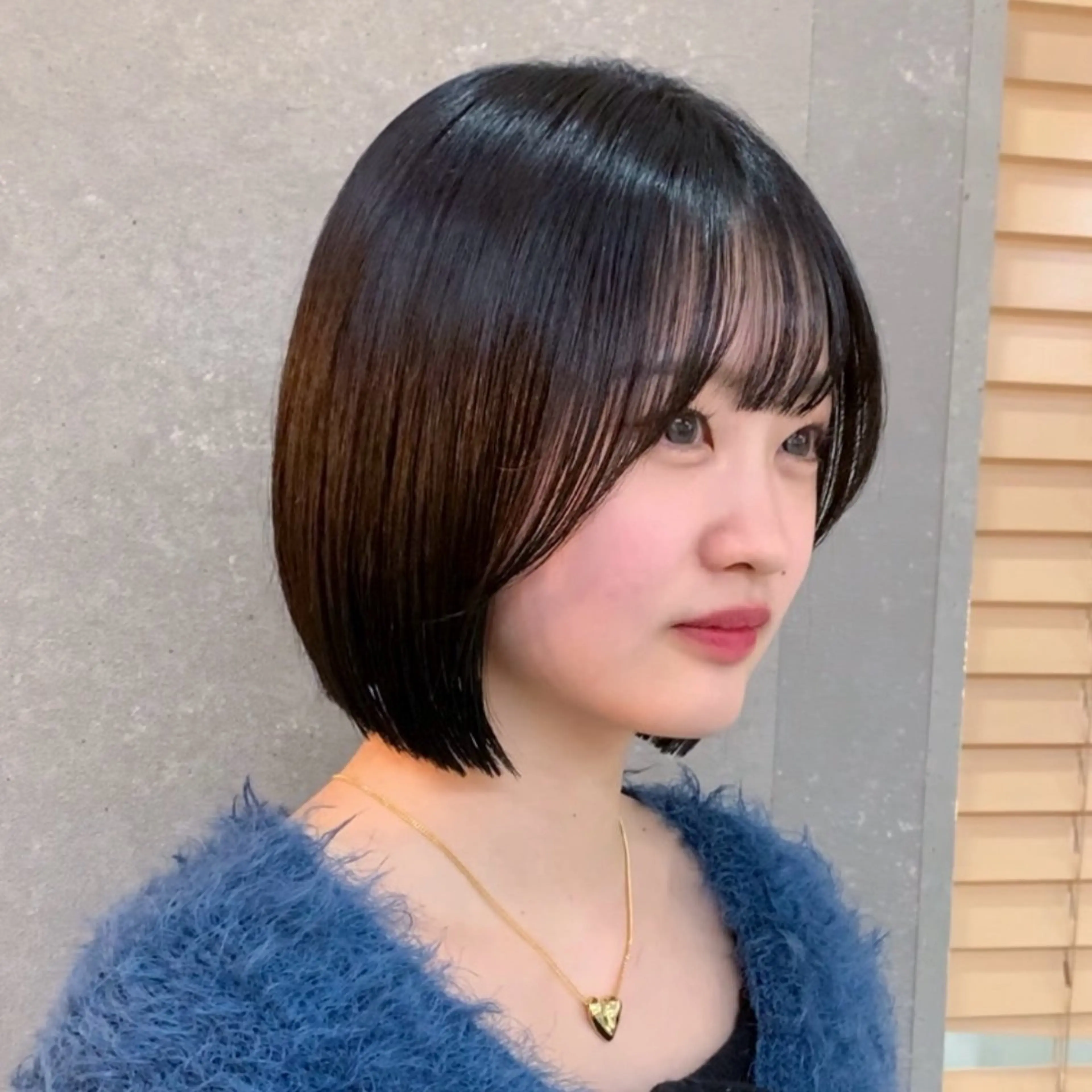 【🩵人気メニュー🩵】顔周りカット+エヌドットカラー+シャンプーブローの写真