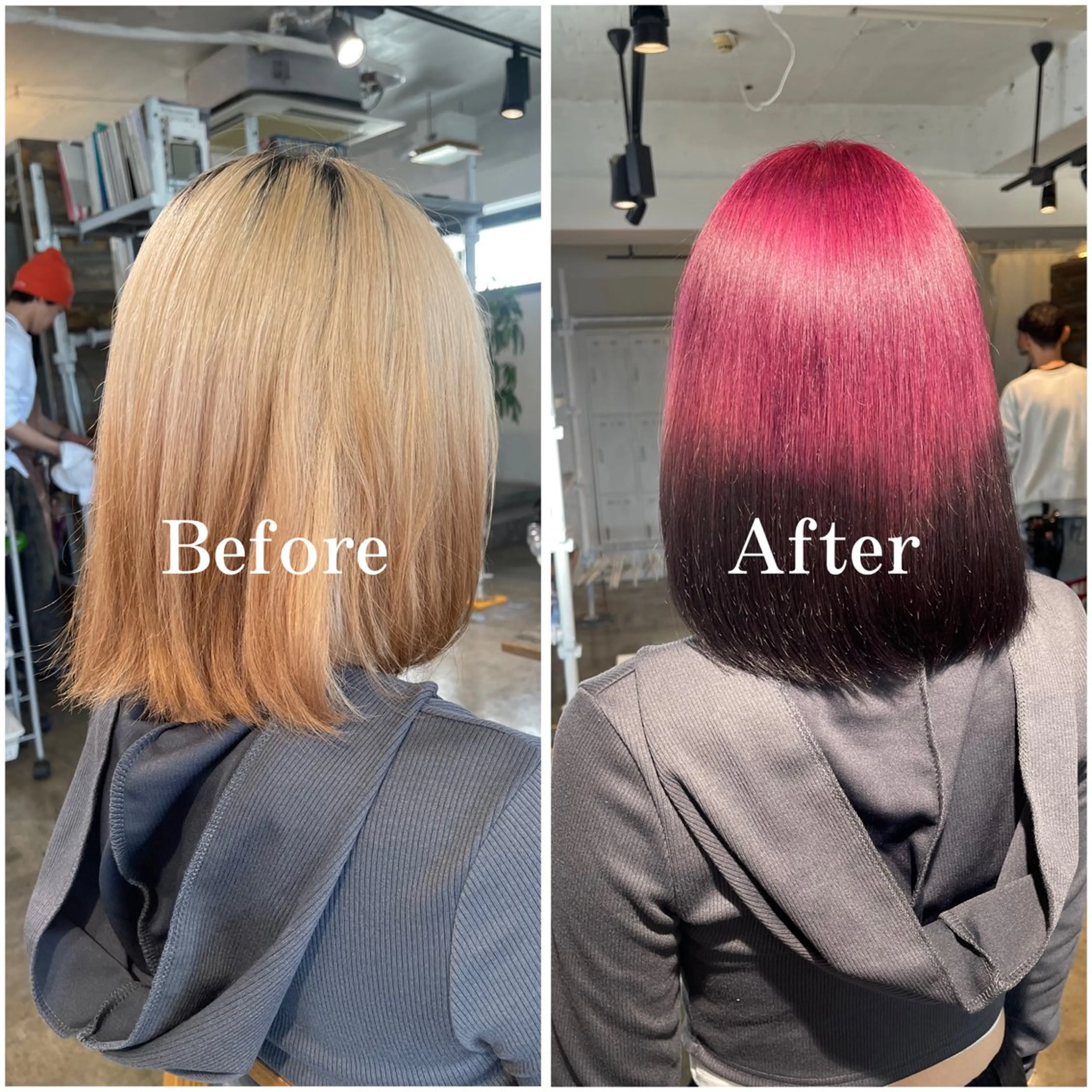 ミディアム カラー ブリーチ デザインカラー ハイトーンカラー ムラ修正/ ハイトーン💖Riaのヘアスタイル