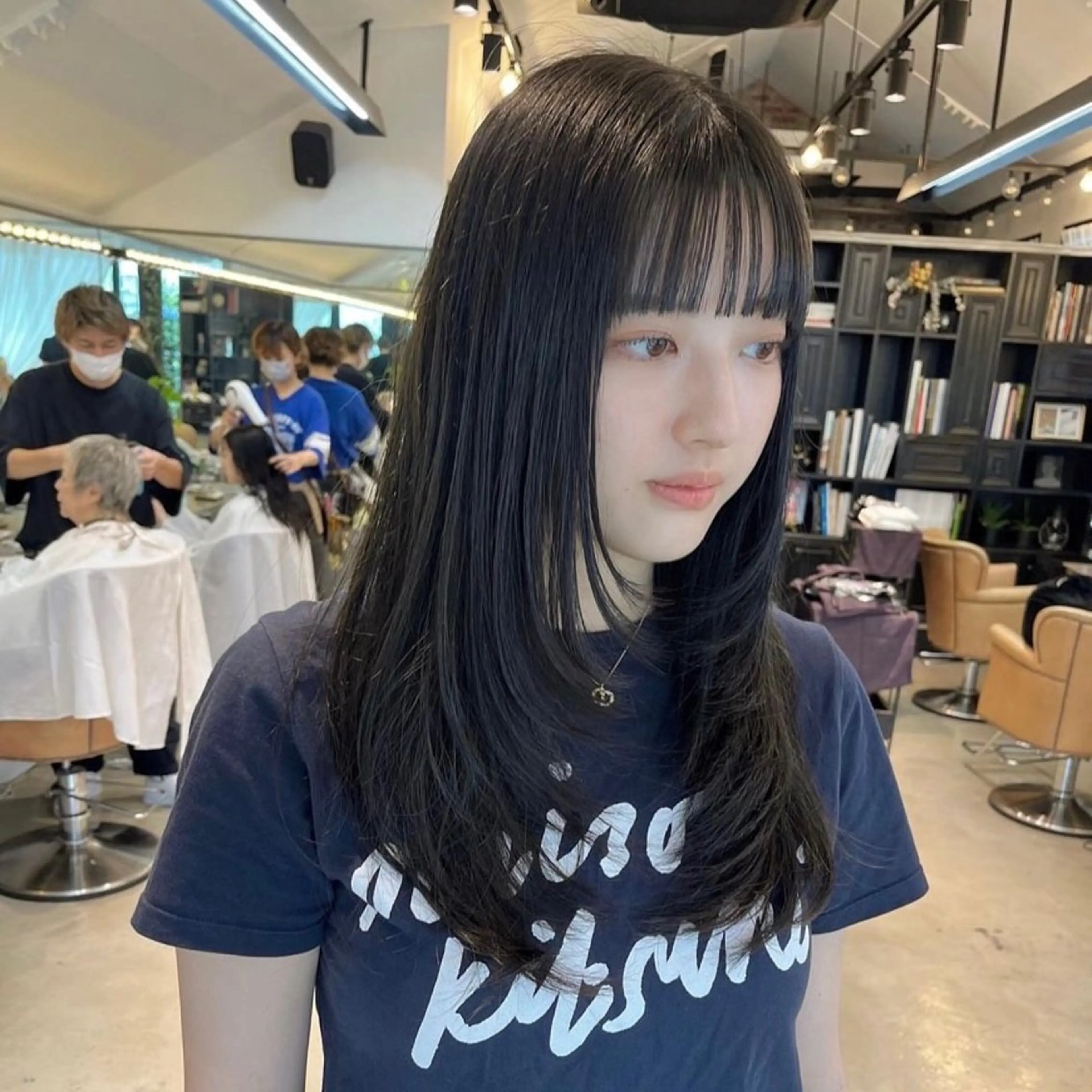 ロング 縮毛矯正、髪質改善 肘以上無料のヘアスタイル