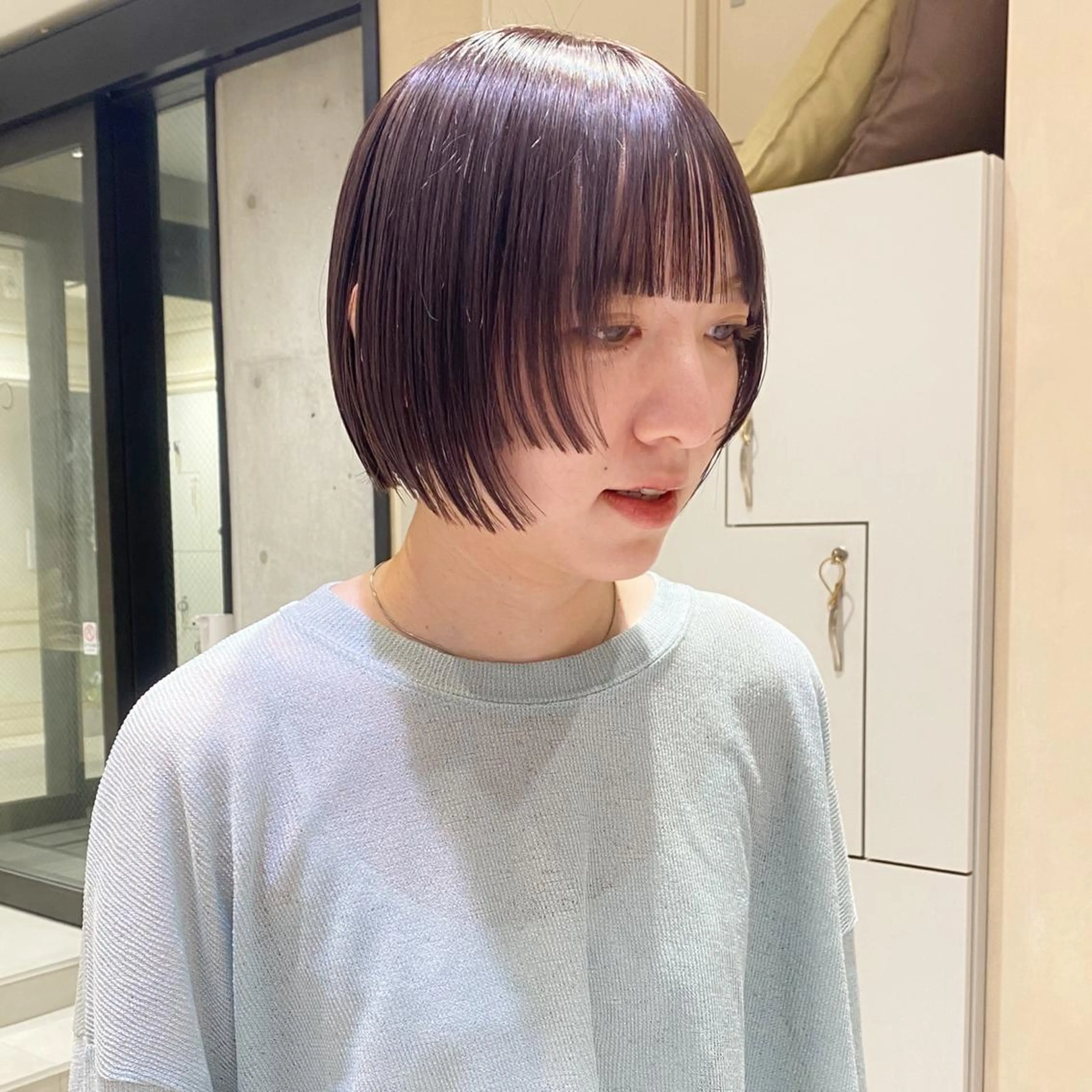 ショート カラー ボブ/ミニボブ 透明感カラーkadoのヘアスタイル