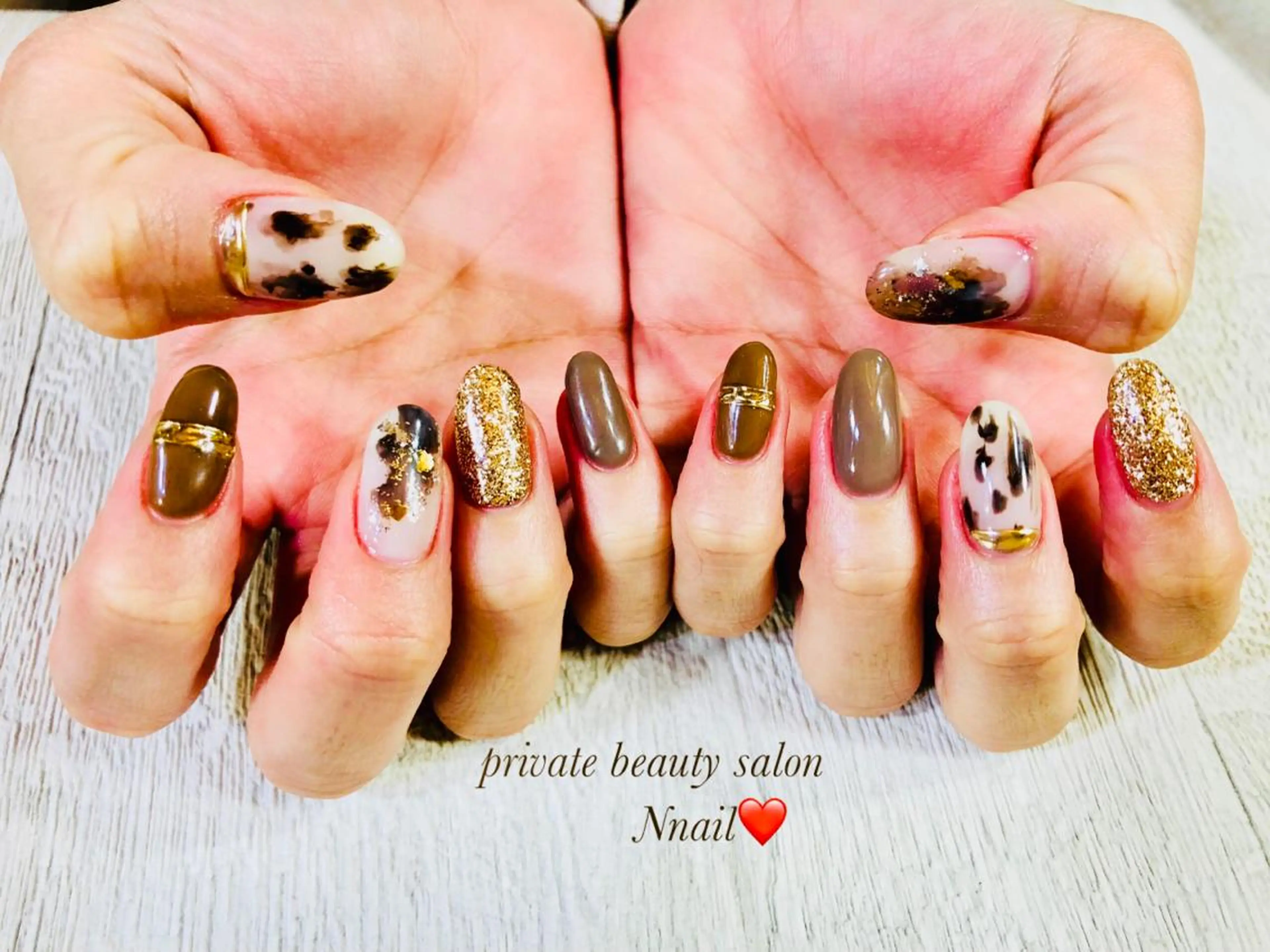 ネイル アニマル柄 持ち込み Nnail所属・🌿Nnail🌿 プライベートサロンのネイルデザイン