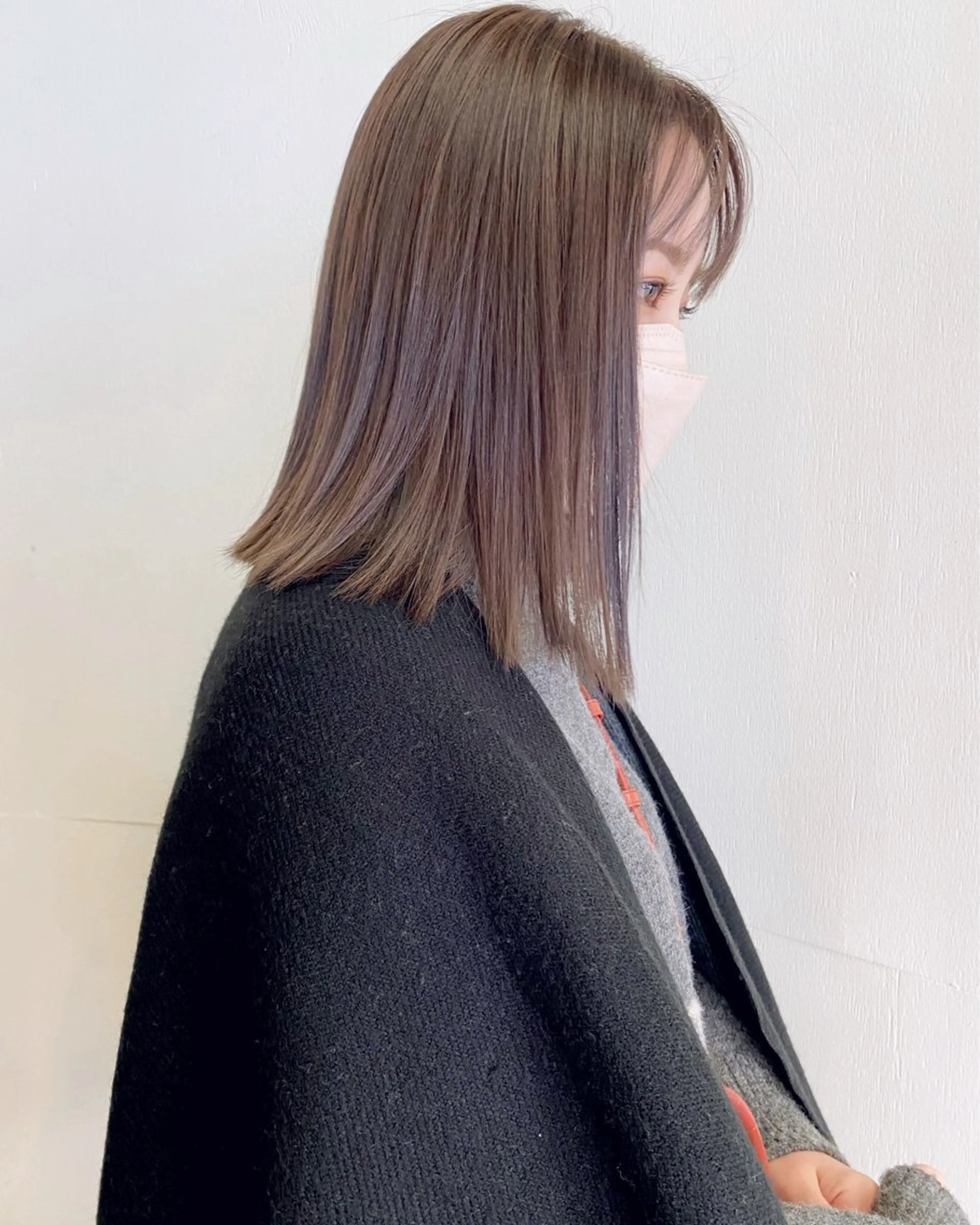 ミディアム カラー 透明感カラー グレージュ カット ヘアカラー トリートメント LOVESTOIKE 堂本のヘアスタイル