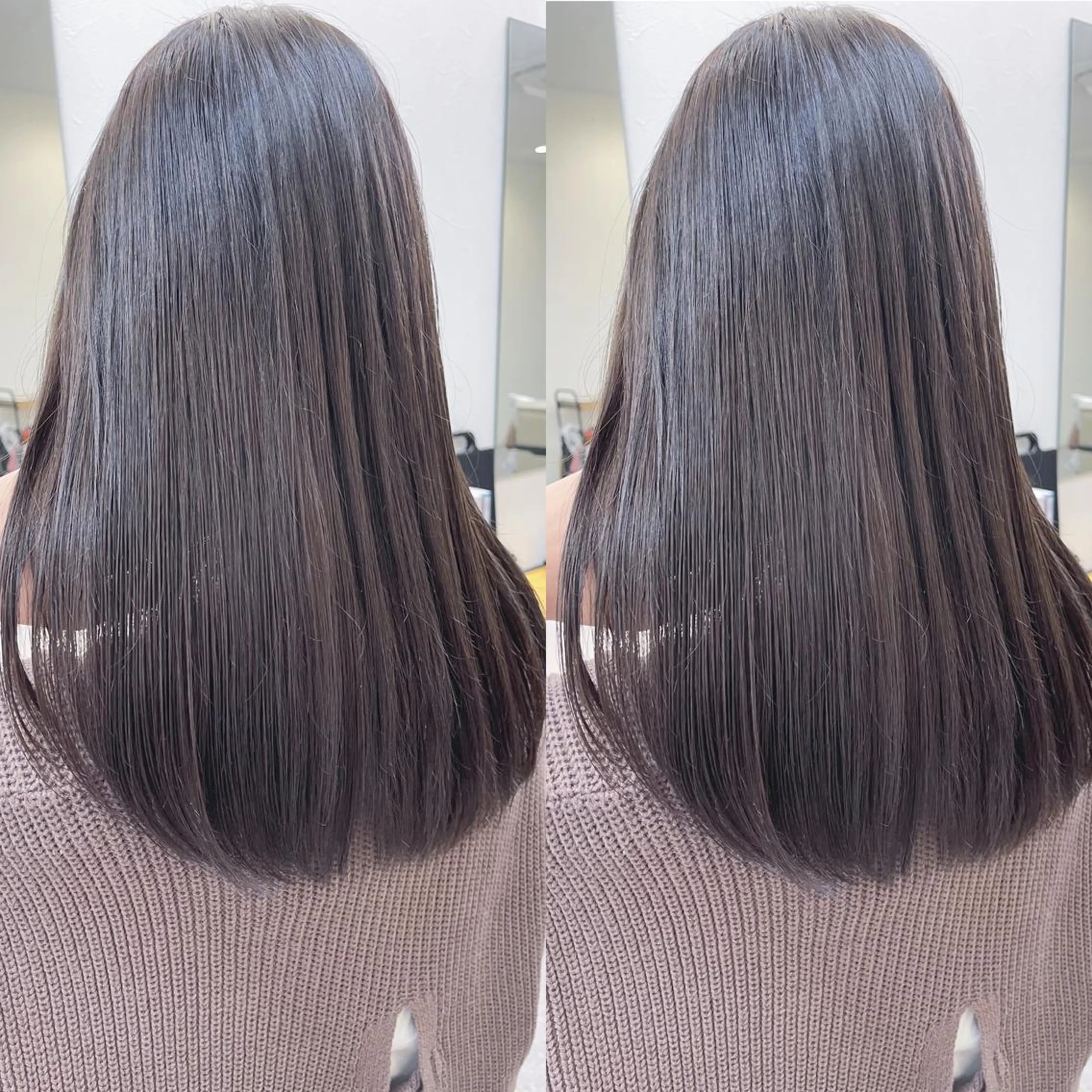 セミロング チョコレートブラウン トリートメント カット ヘアカラー トリートメント H所属・H (エイチ) 烏丸御池店のヘアスタイル