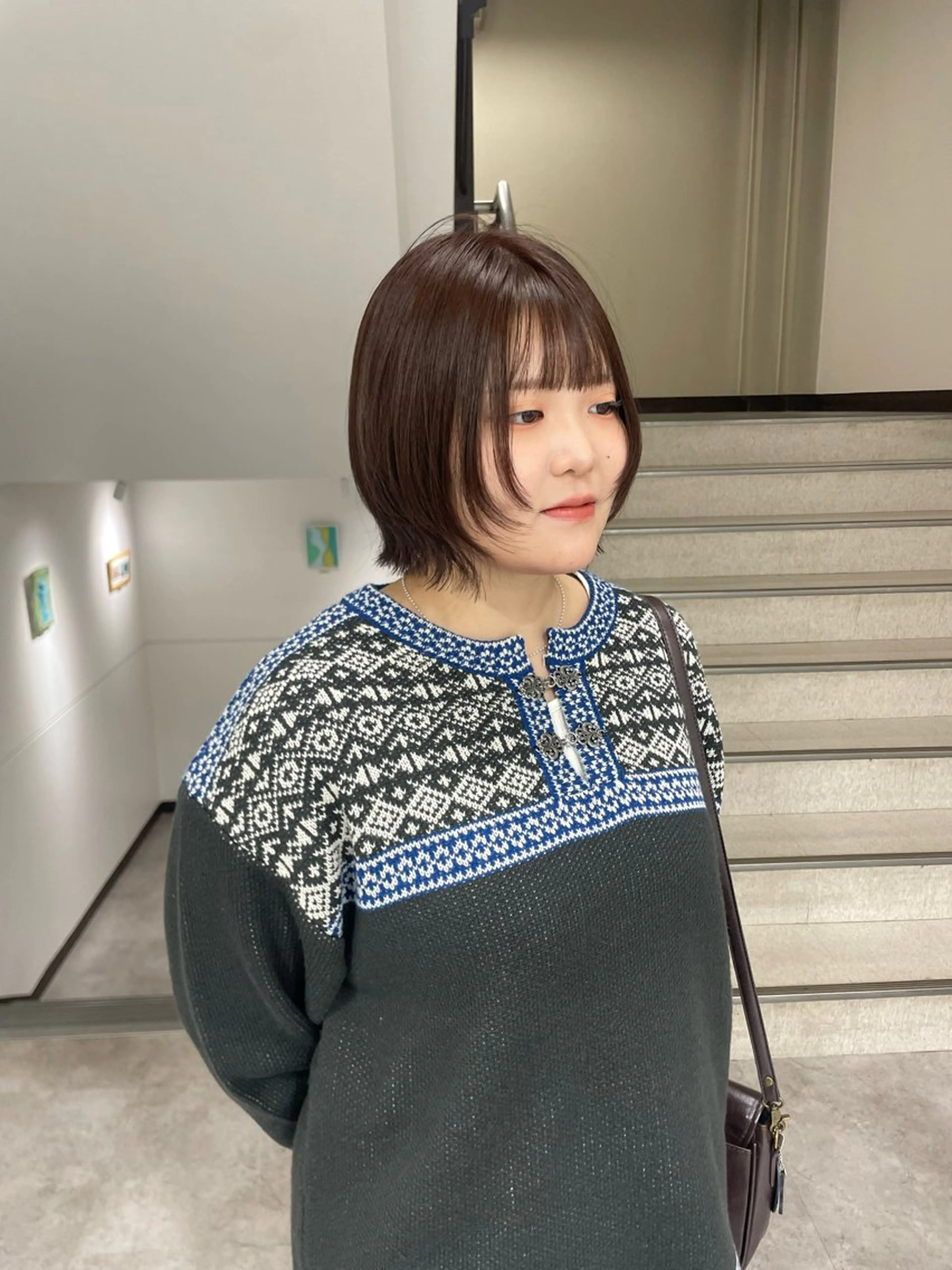 ショート ヘアカラー 【レイヤー艶カラー】 🎀moka🎀のヘアスタイル