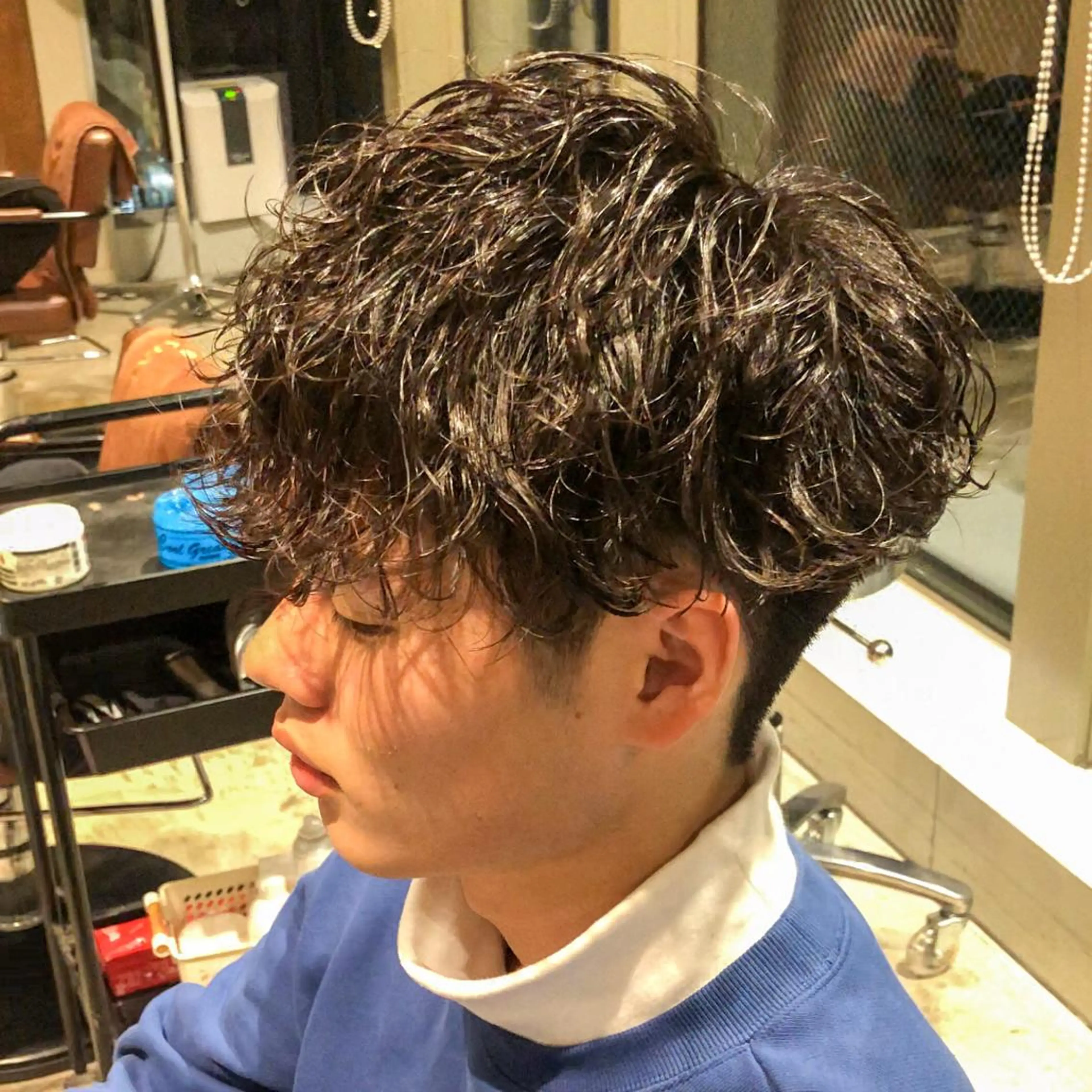 ショート パーマ メンズ メンズパーマ スパイラルパーマ 韓国美髪矯正✂️ 佐藤ヒロのヘアスタイル