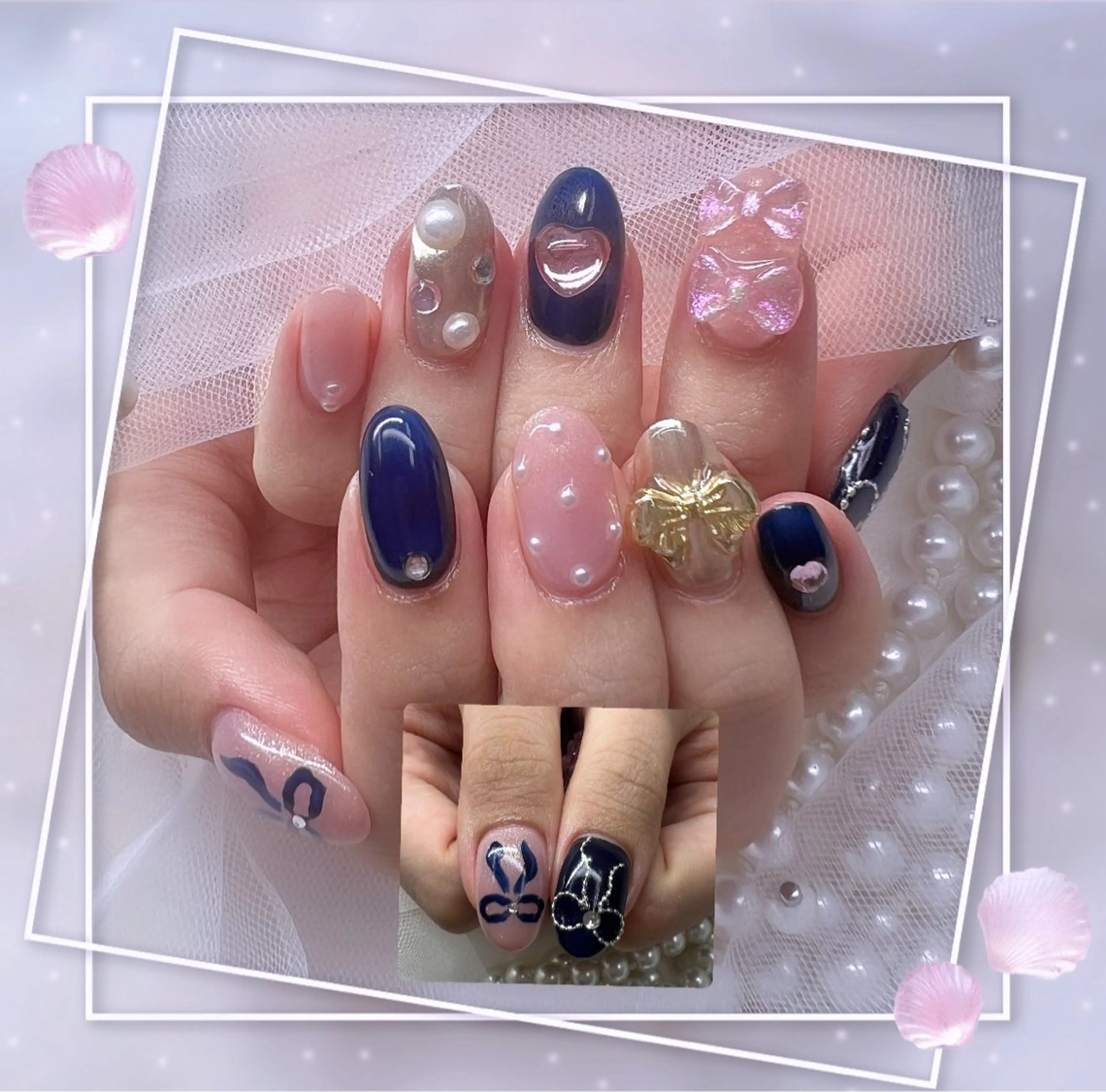 ネイル チークネイル フレンチネイル グラデーション マグネットネイル マグネットフレンチ ハンドネイル ハンドケア Chill Nailsalonのネイルデザイン