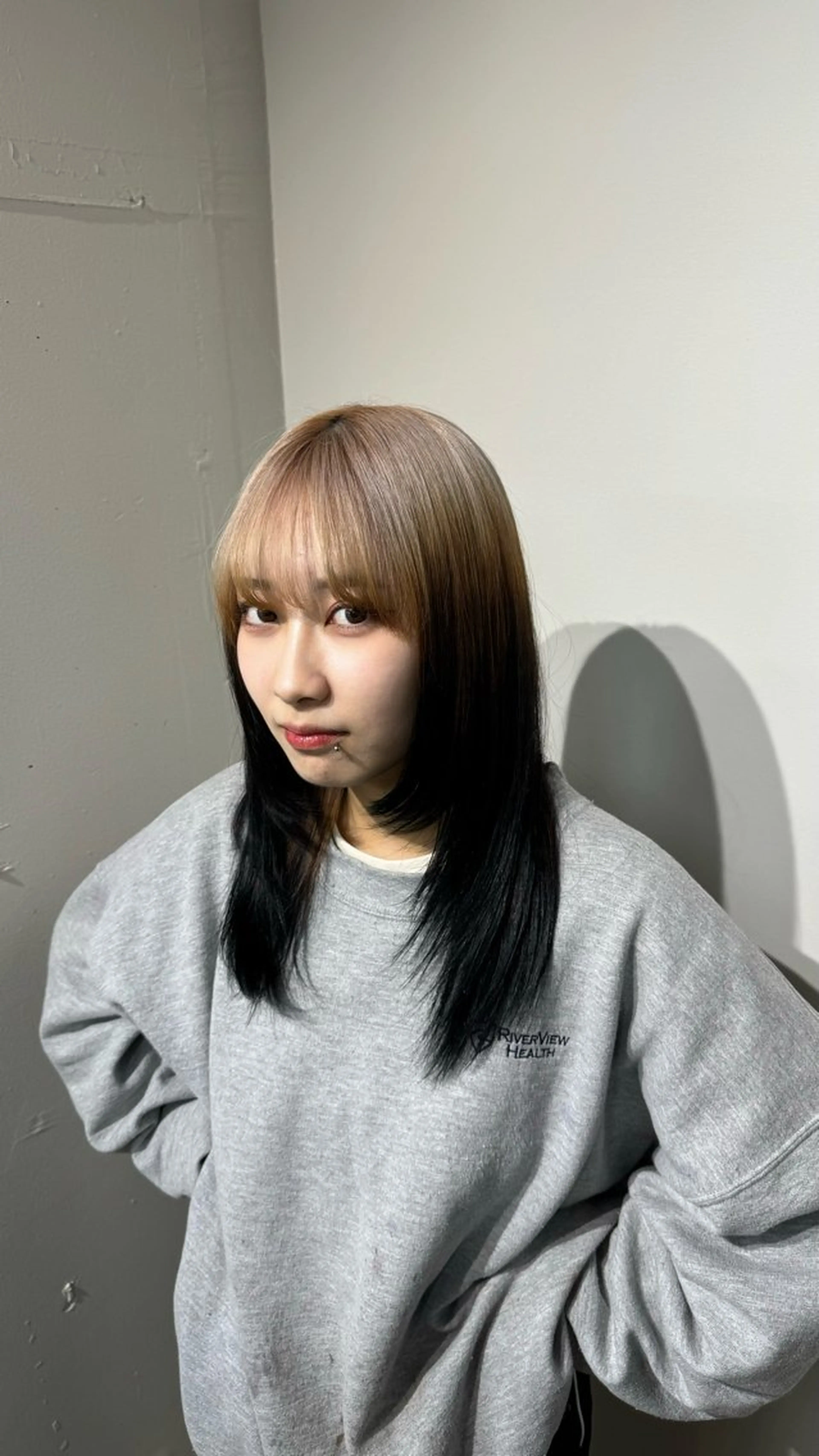 ロング カット ヘアカラー トリートメント 新潟/万代/ベージュ ダブルカラー髙橋魁真のヘアスタイル