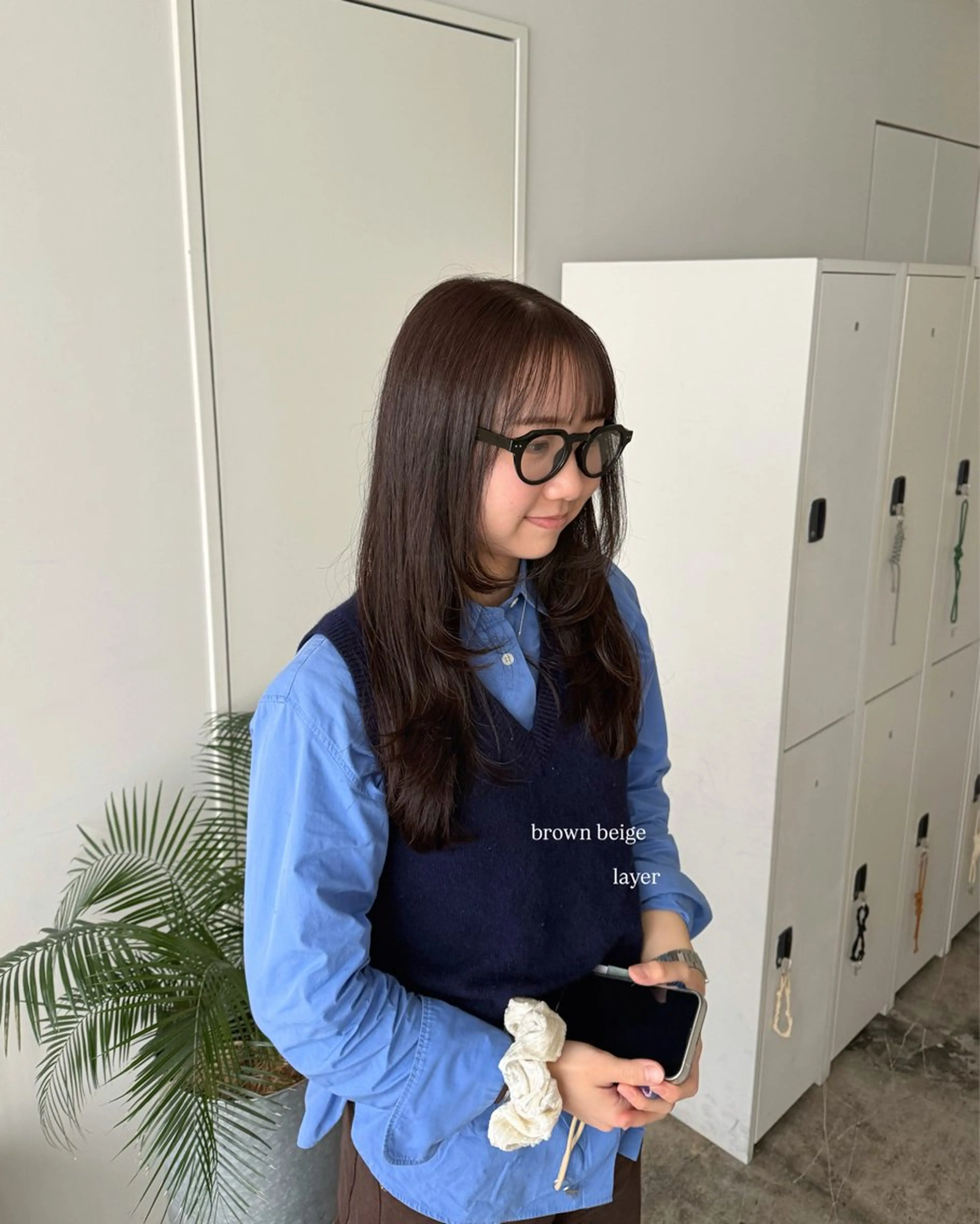 ロング カラー ベージュカラー ブリーチ ブラウンカラー ブラウンベージュ ブリーチなしカラー カット ヘアカラー トリートメント 透明感カラー/顔周り レイヤー/髪質改善のヘアスタイル