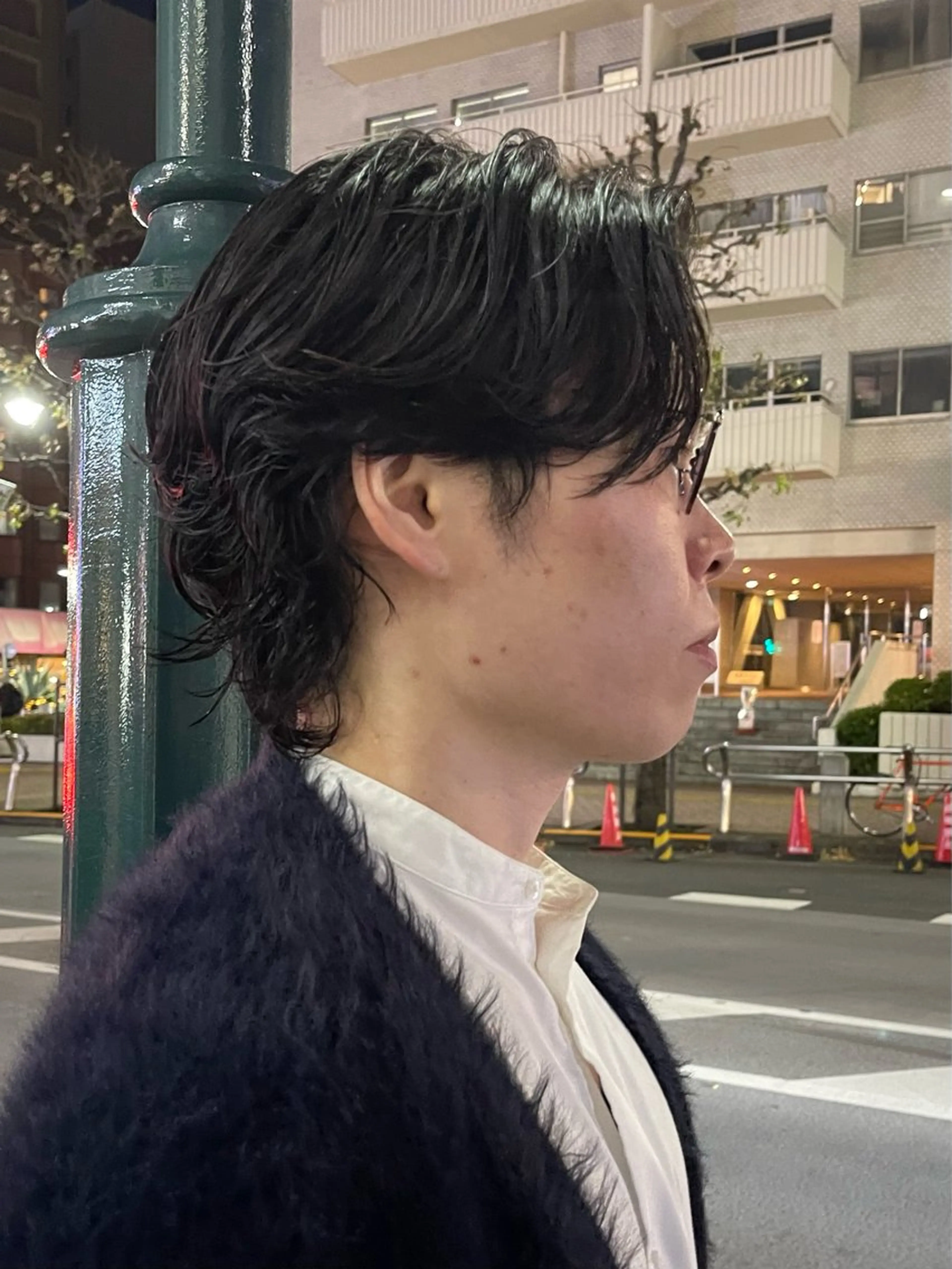 パーマ メンズ センターパート メンズパーマ ニュアンスパーマ メンズカット パーマ[佐橋]のヘアスタイル