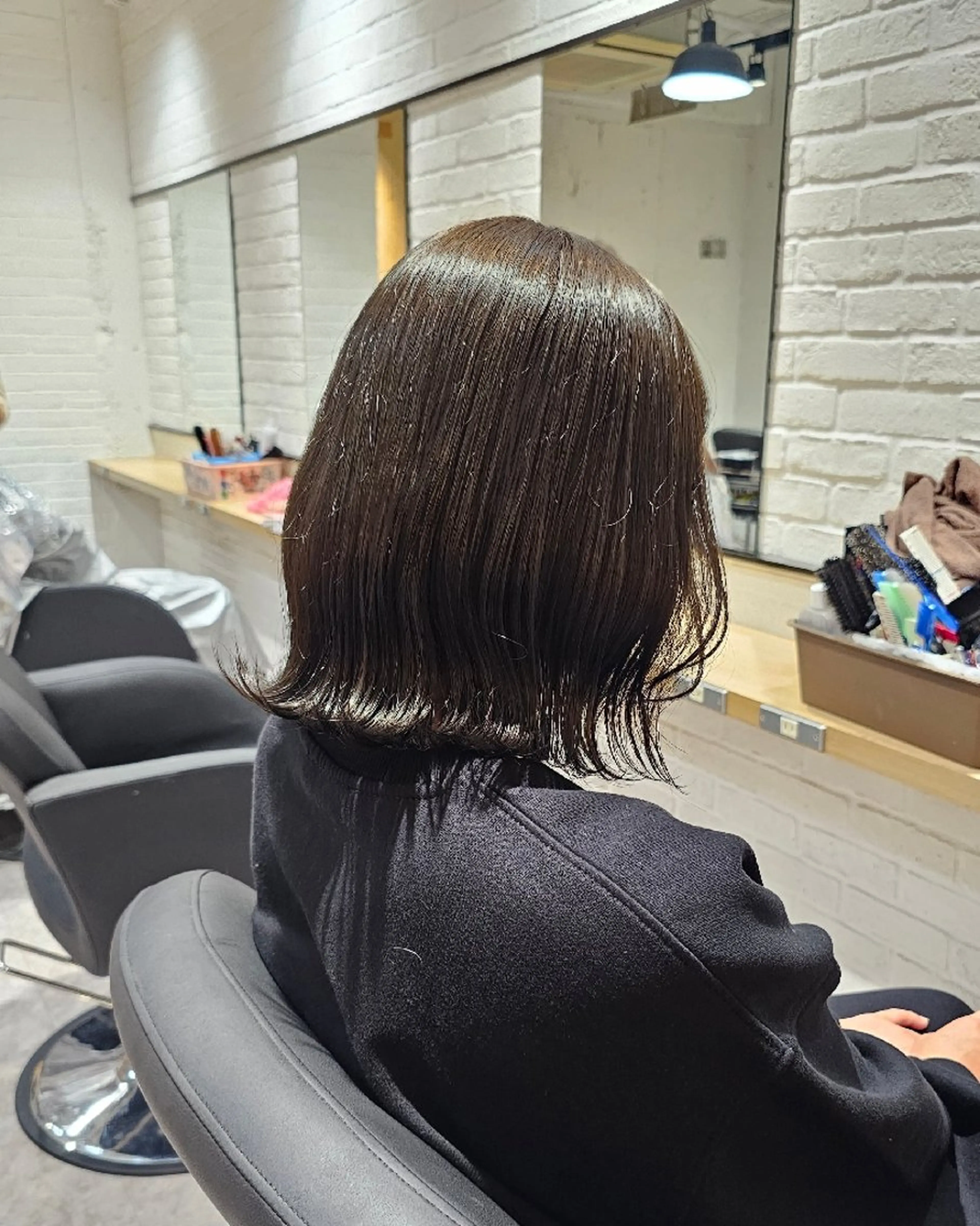 ミディアム カット ヘアカラー トリートメント Ayu🐾縮毛矯正/ ブリーチ無しカラーのヘアスタイル