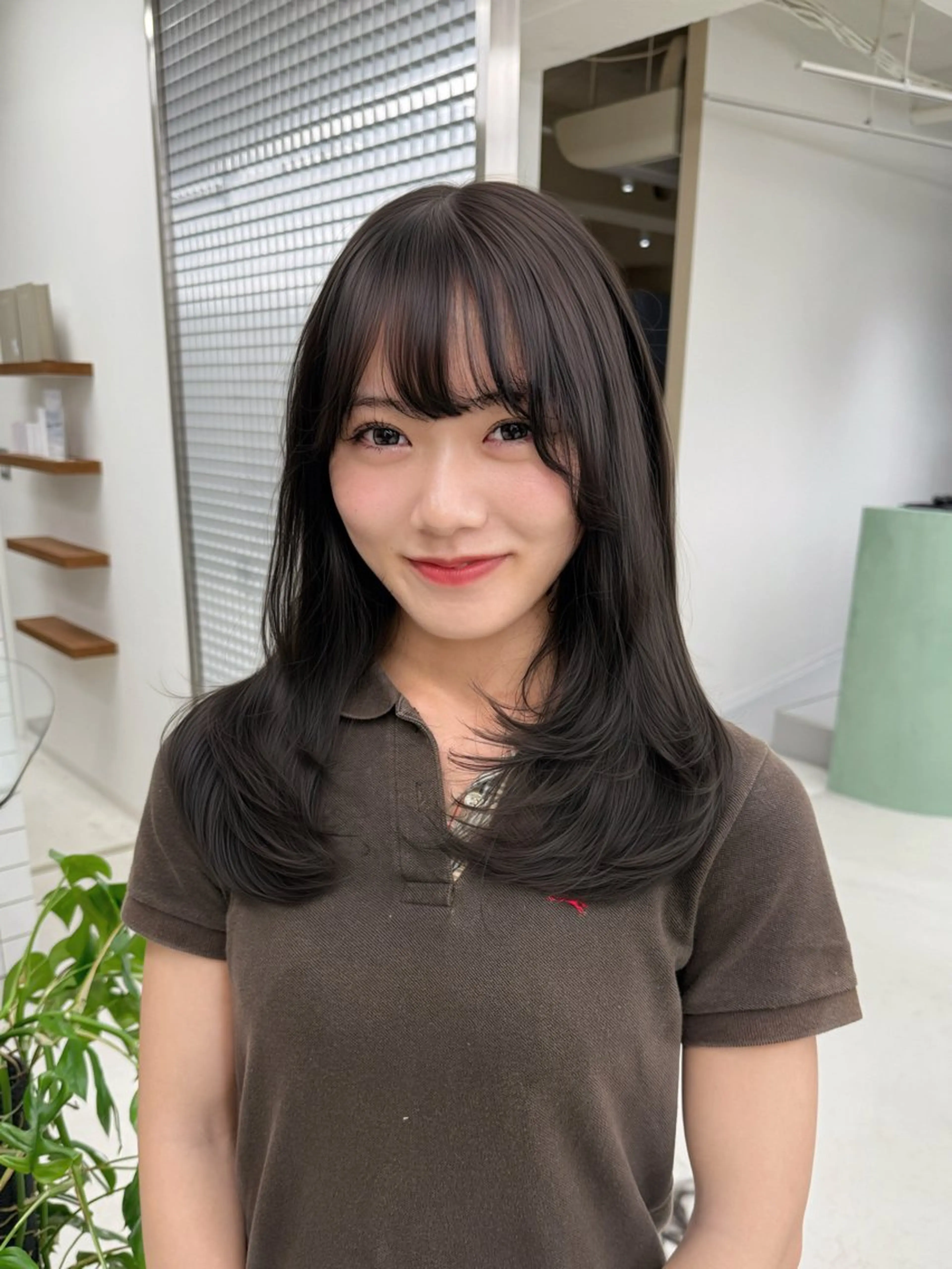 セミロング カラー カット ヘアカラー 表参道🌿赤み消し カラー/チナツのヘアスタイル