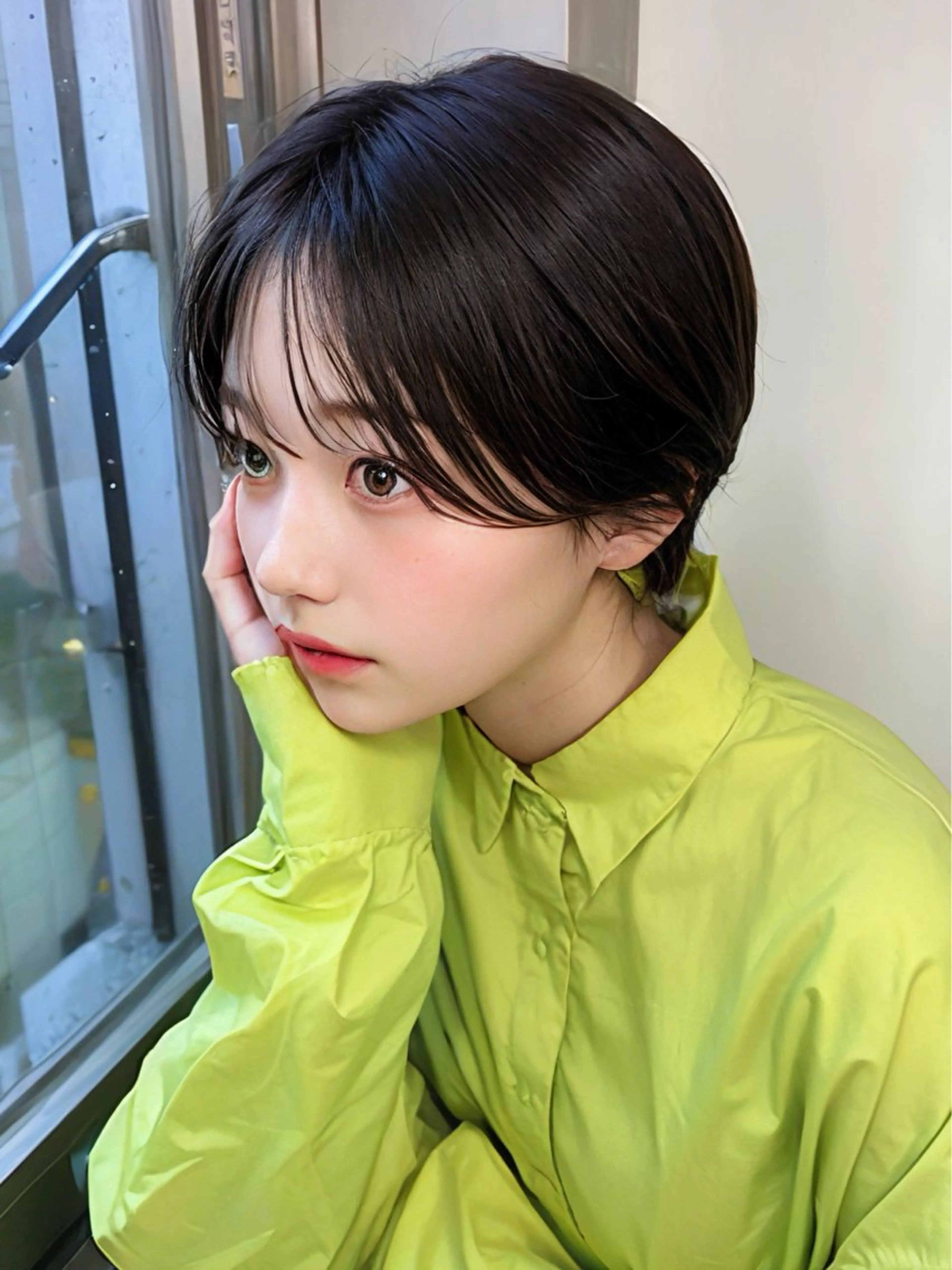 ショート カラー カット 縮毛矯正 トリートメント 女性が憧れる ショート/角田愛和のヘアスタイル