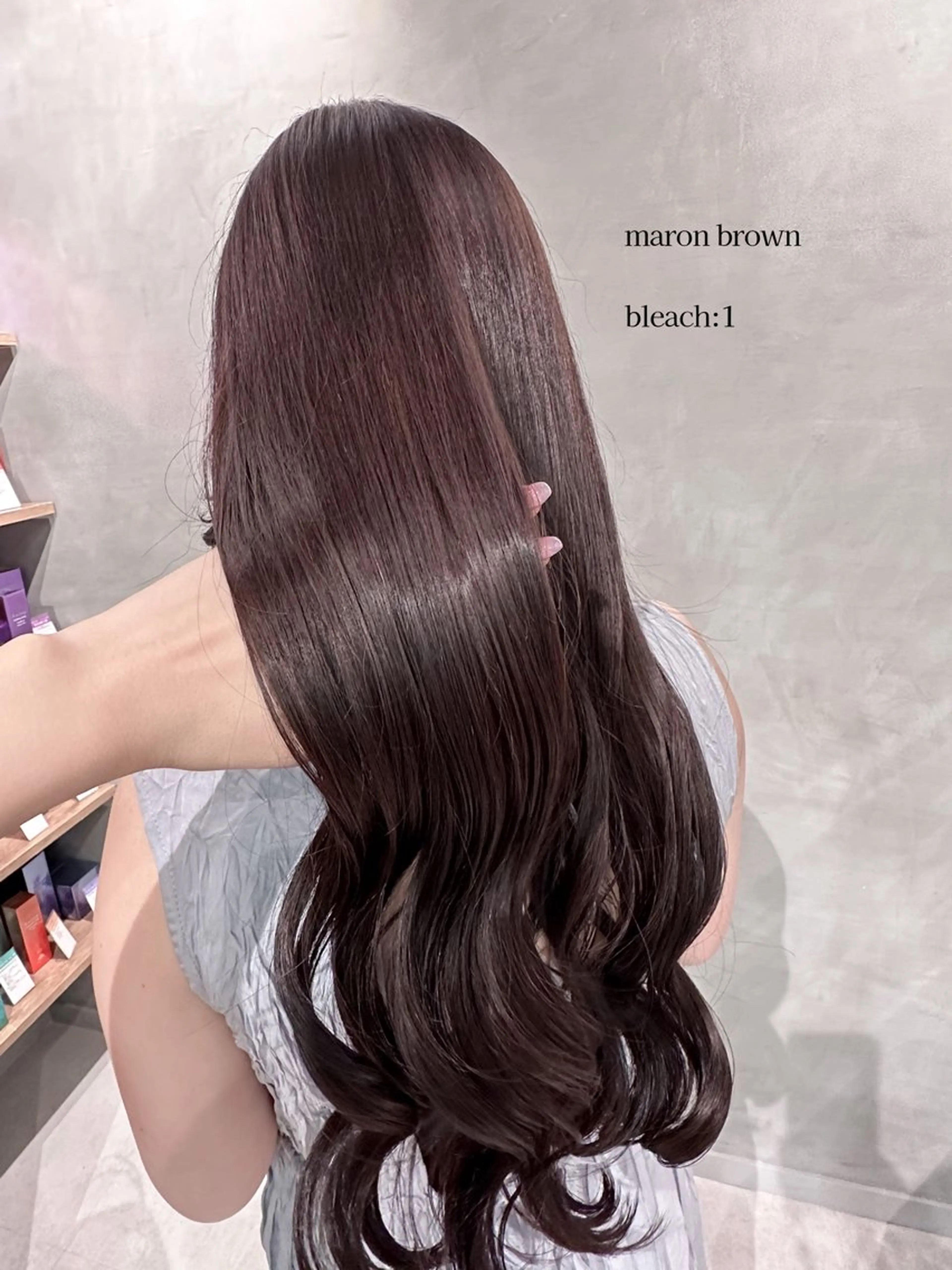 ロング カラー 銀座レイヤーカット ×シースルー前髪のヘアスタイル