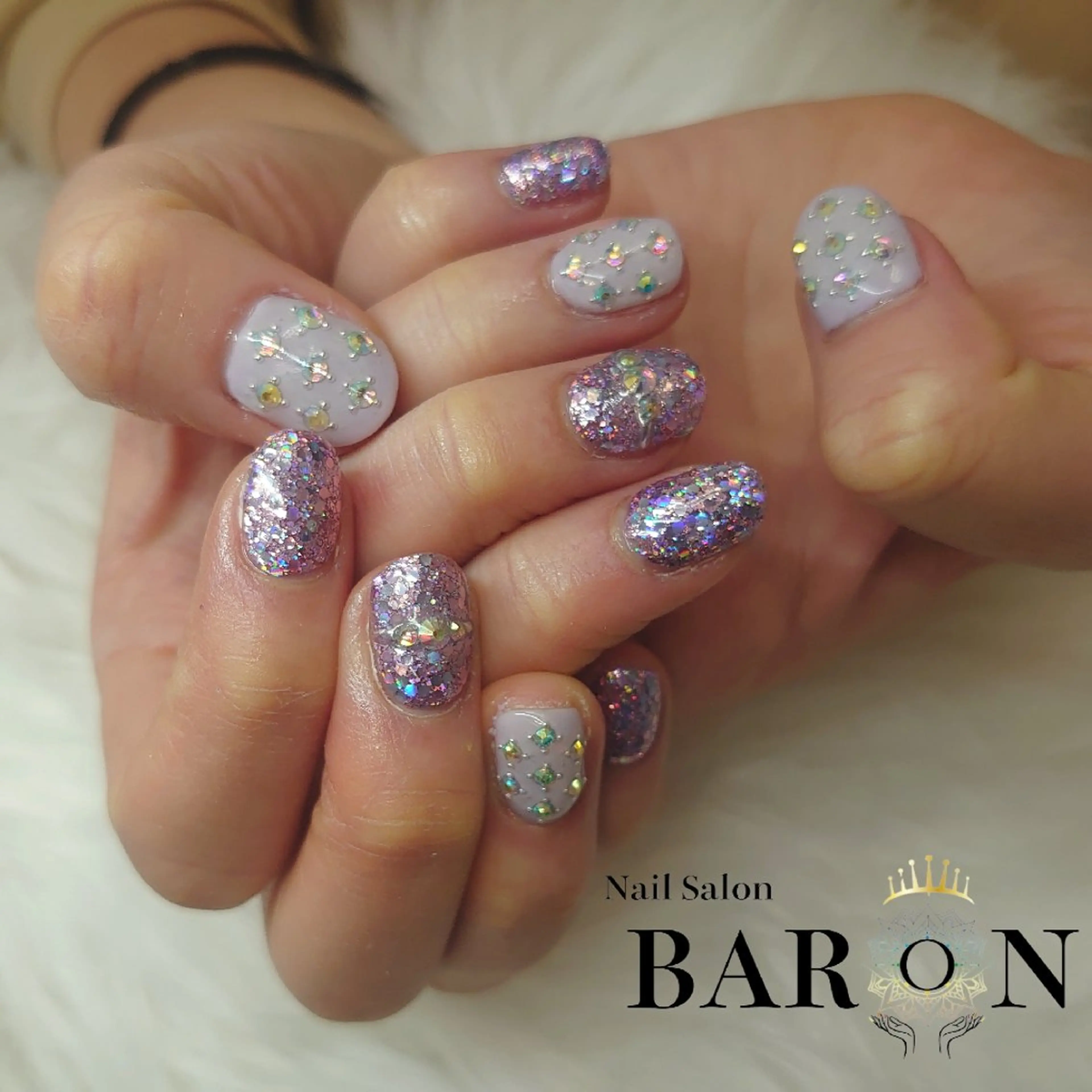 ネイル オーロラネイル ストーンネイル ♛BARON♛ AOIのネイルデザイン