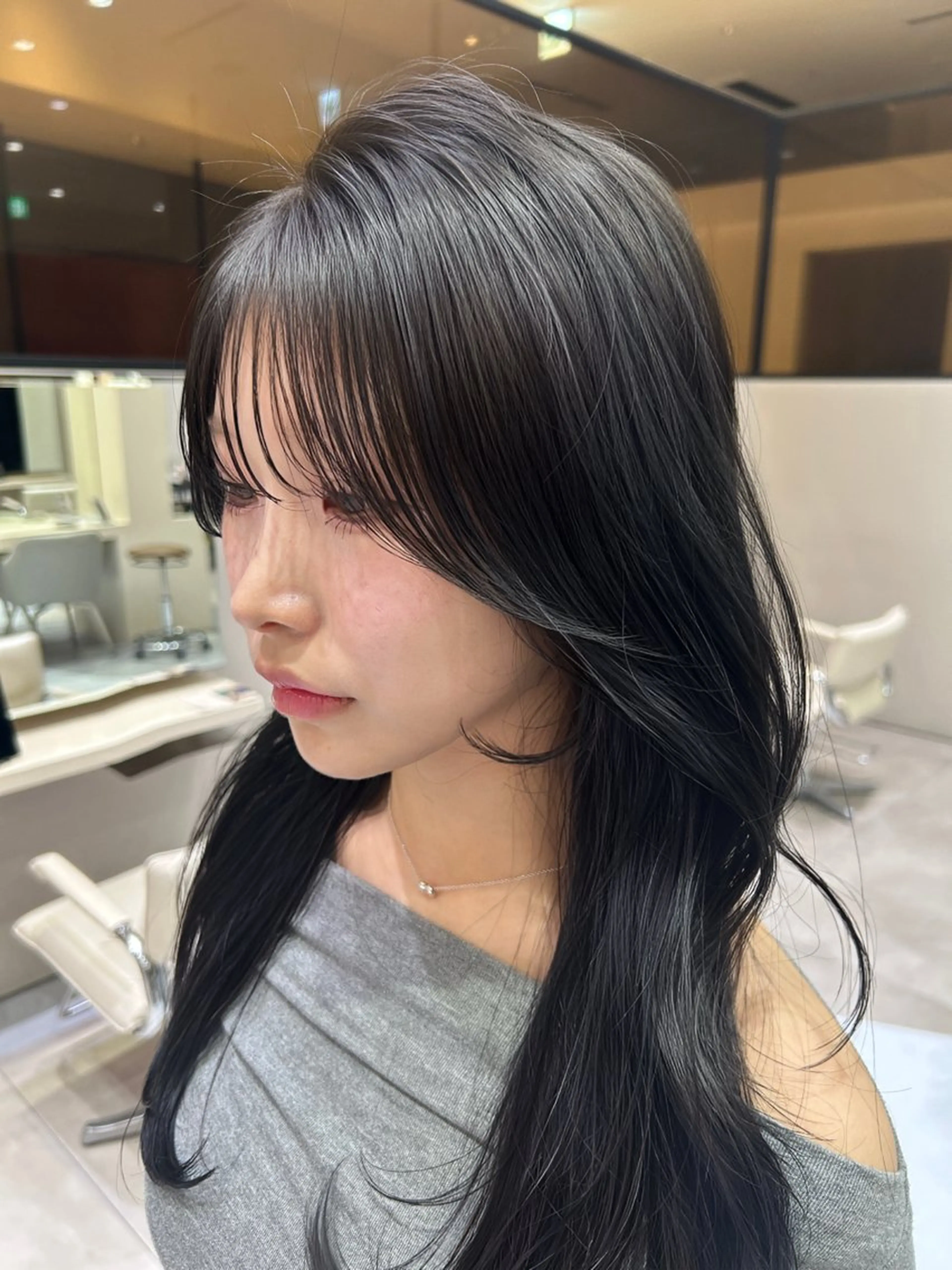 ロング カット ヘアカラー トリートメント レイヤーカット/ ダブルカラー/たくみのヘアスタイル