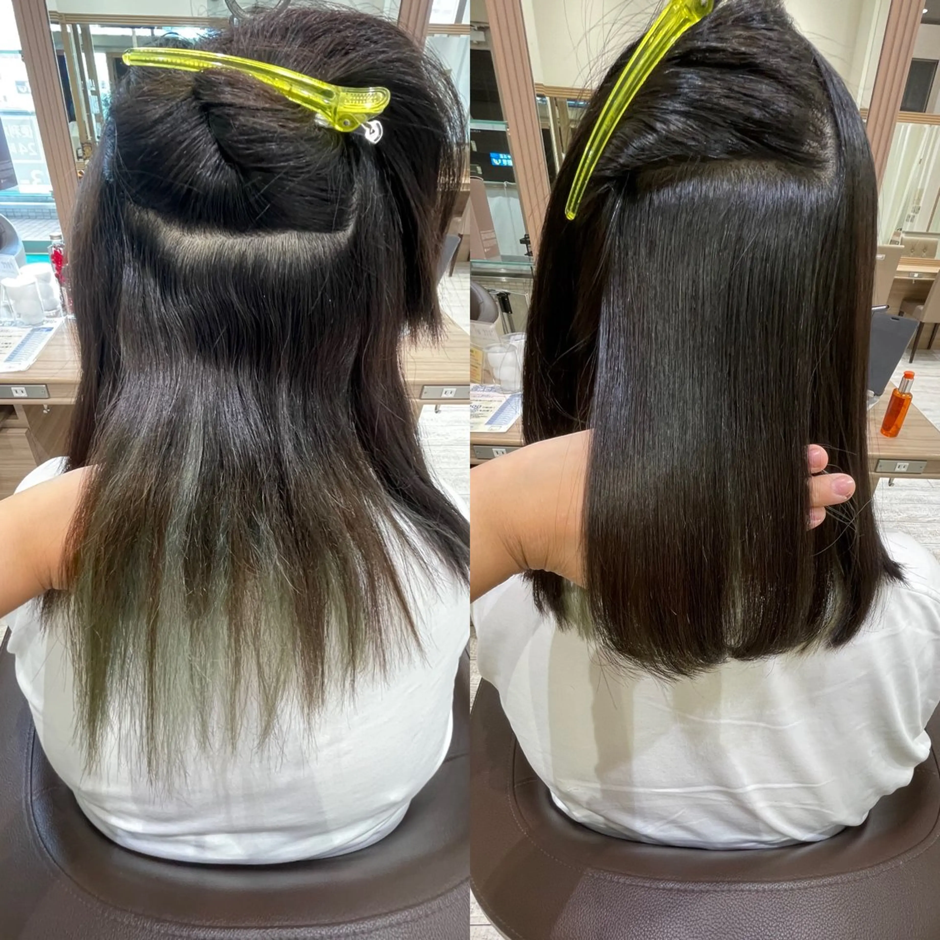 セミロング 縮毛矯正 縮毛矯正 トリートメント 加藤 未歩のヘアスタイル